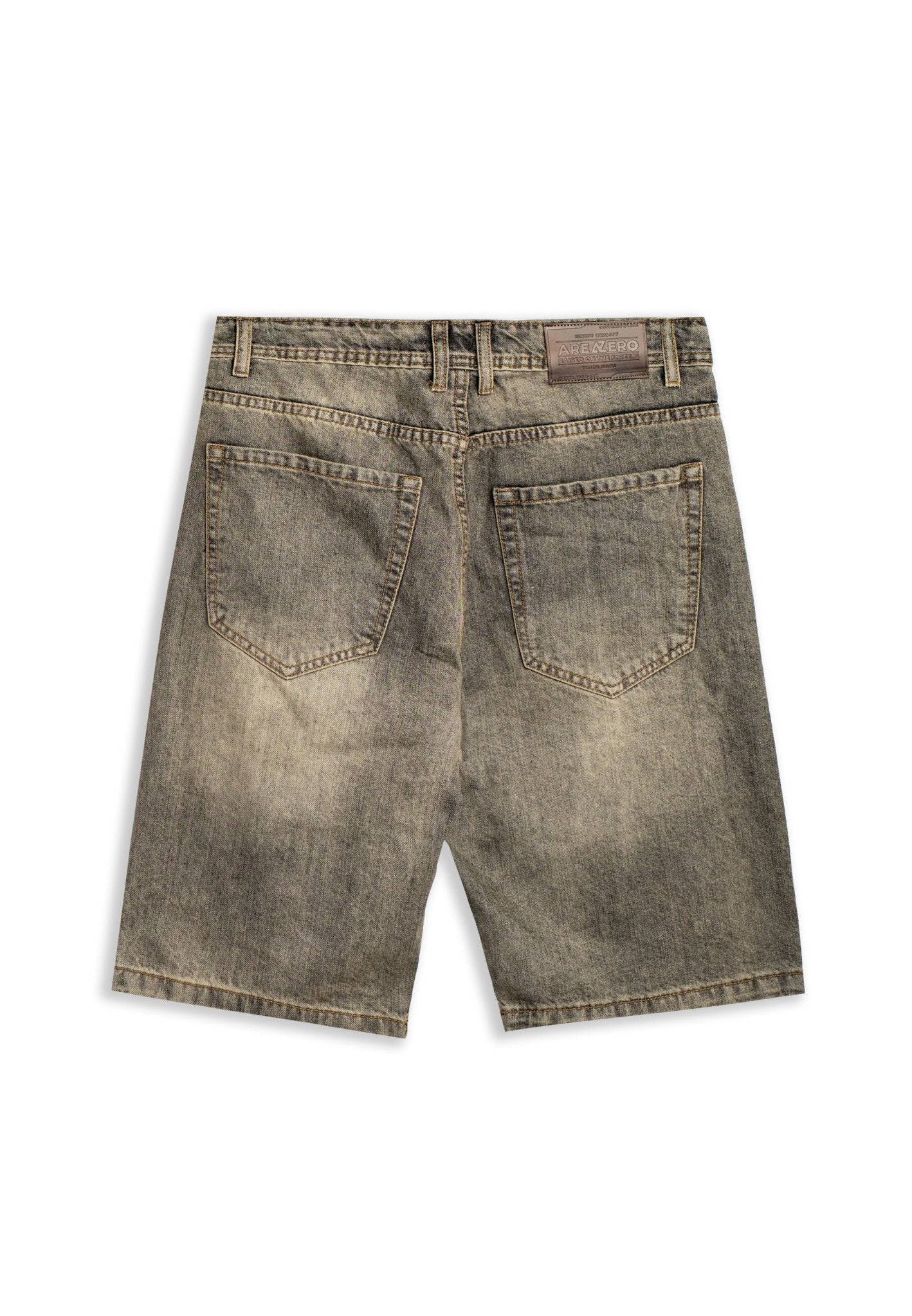 BERMUDA NEGRA GASTADA FRONT POCKET SHORTS - AREA ZERO