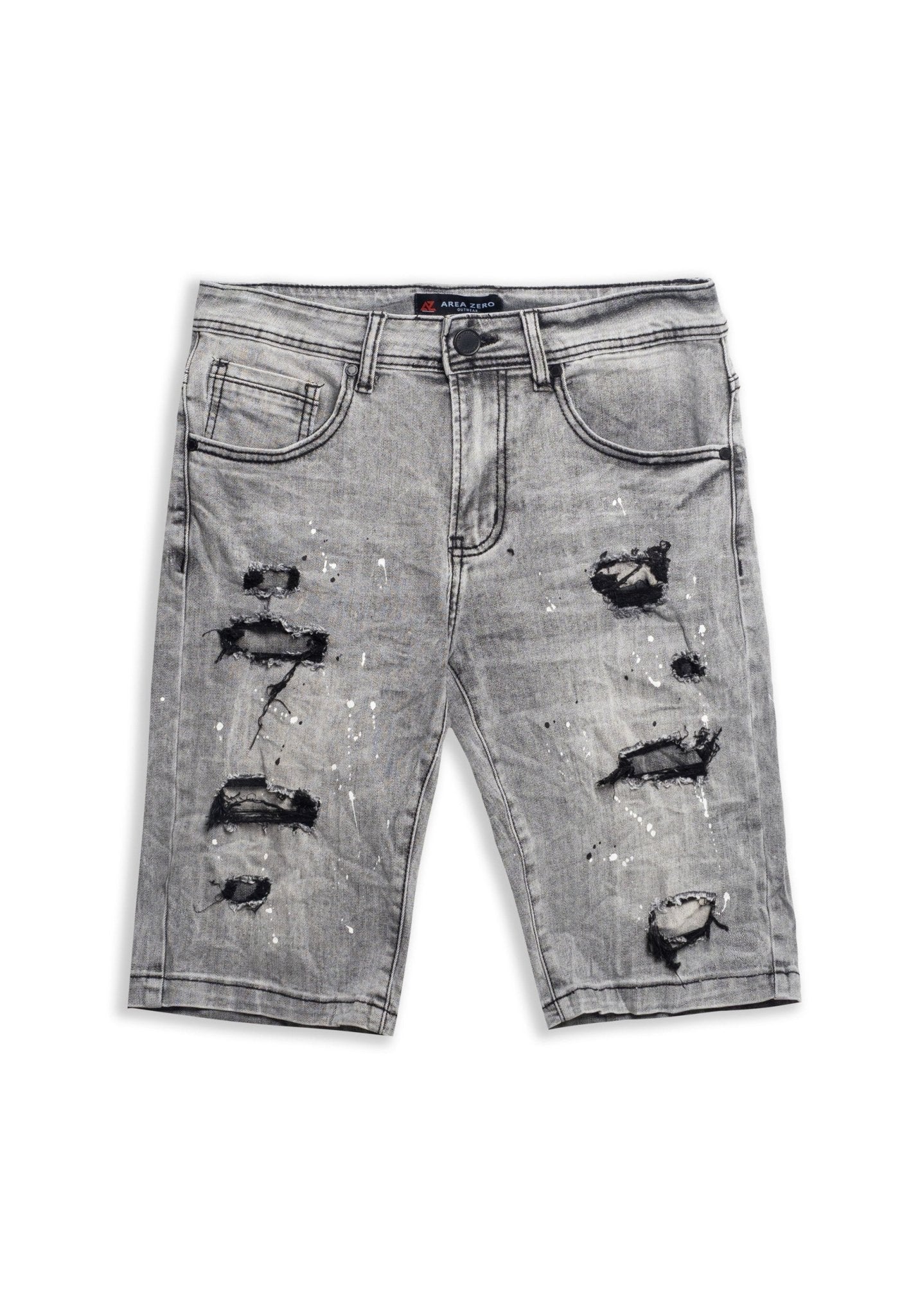 BERMUDA NEGRA GASTADA PAINTED SHORT - AREA ZERO