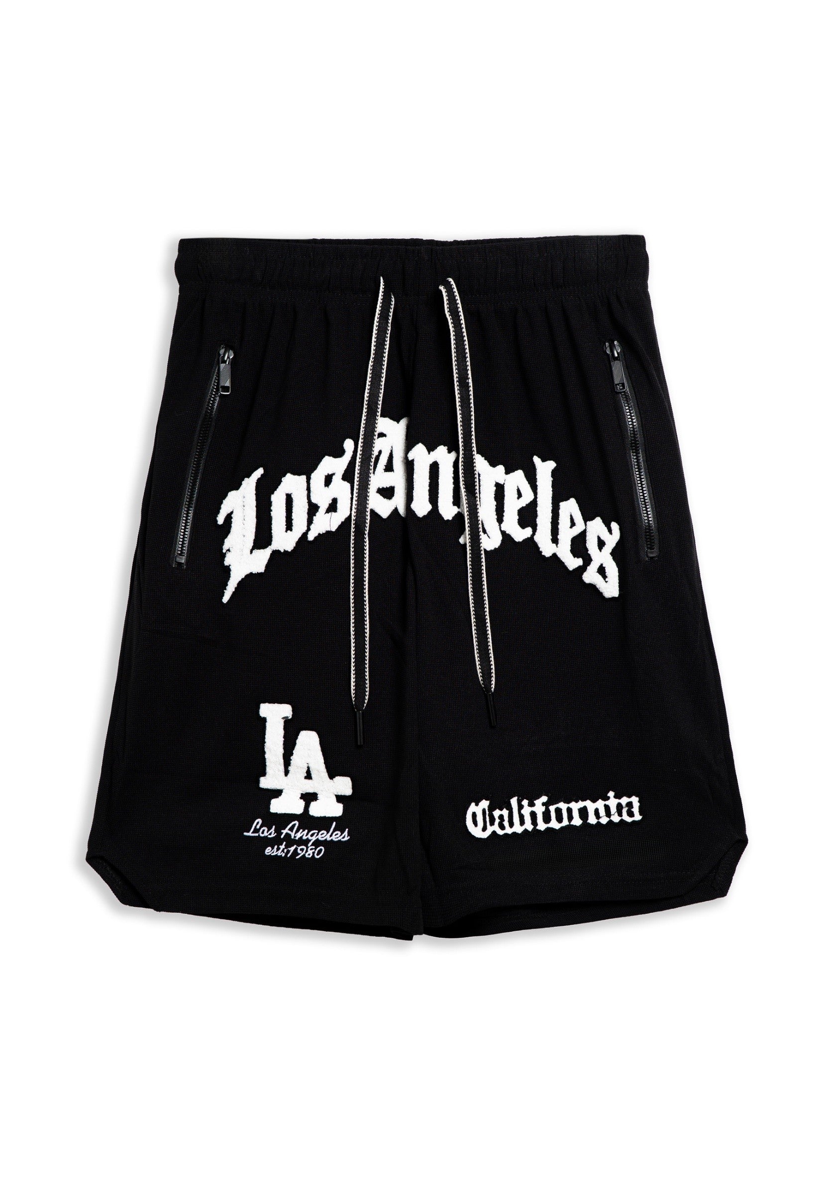 BERMUDA NEGRA LOS ANGELES TOWEL LOGO SHORT