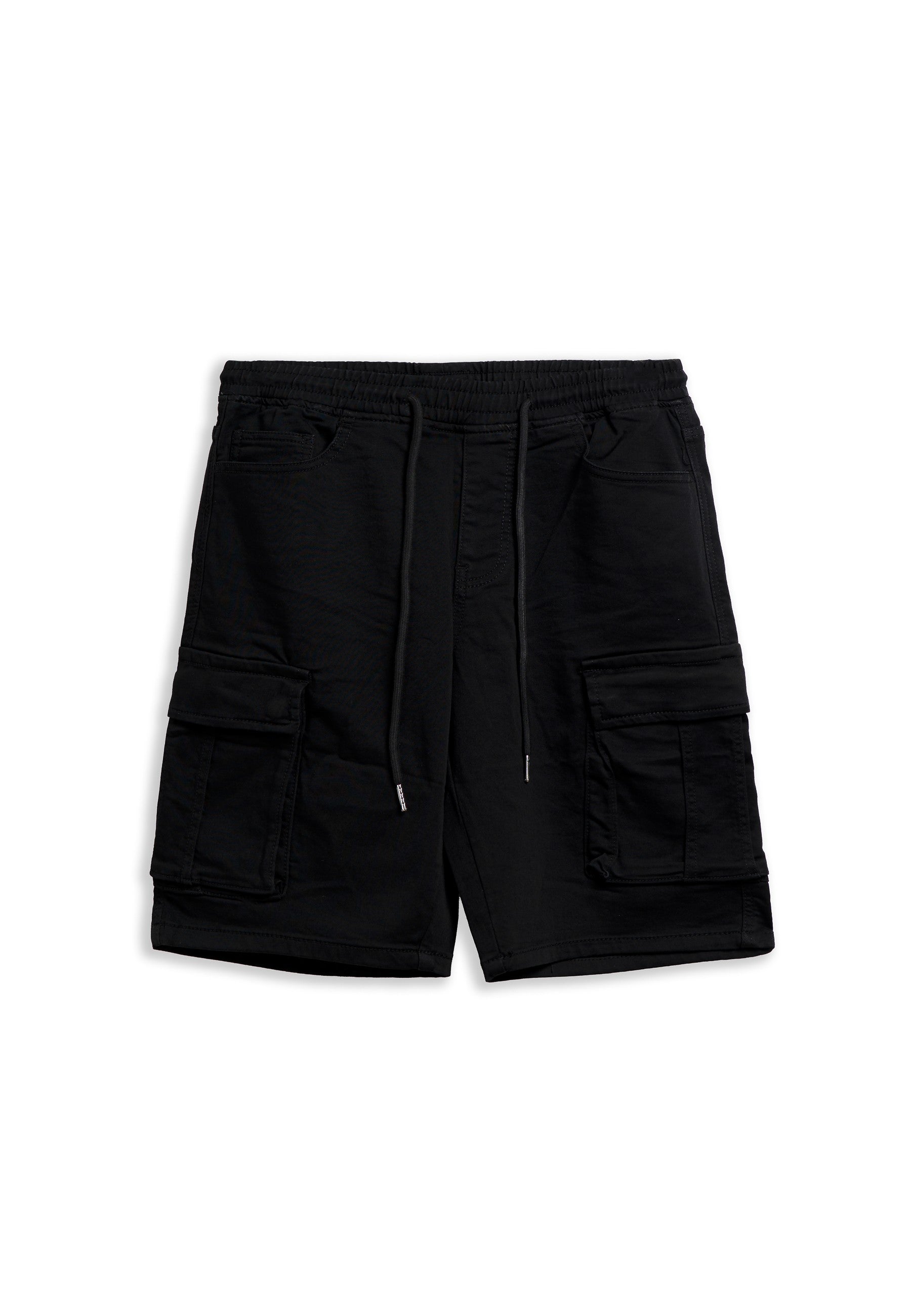 BERMUDA NEGRA SIDE POCKETS WAIST BAND SHORT
