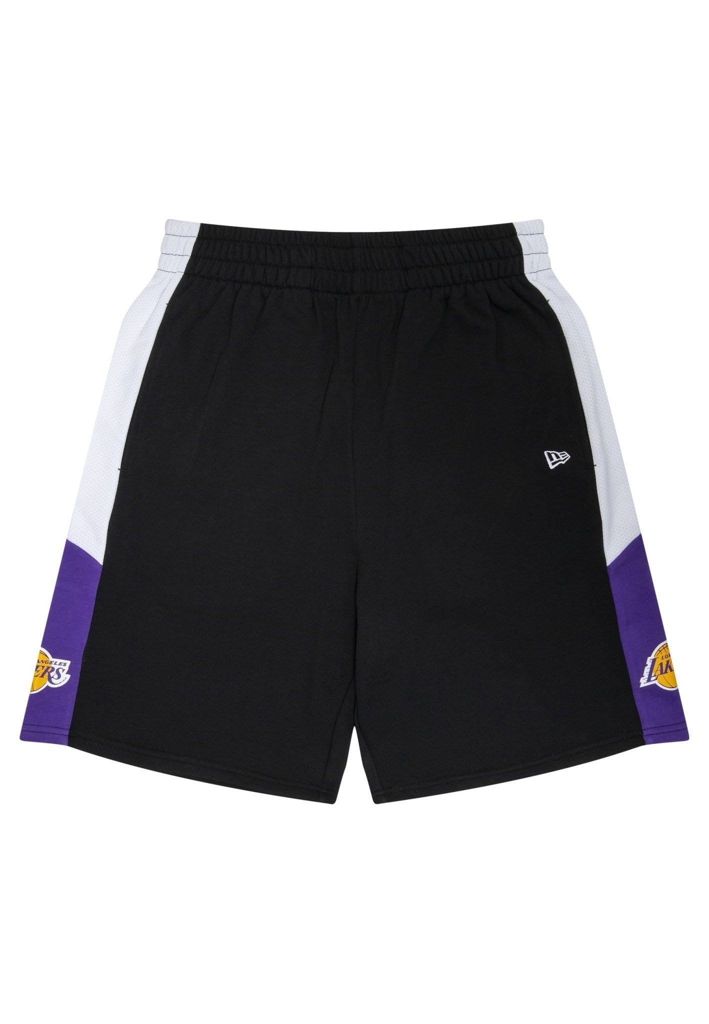 BERMUDA NEW ERA NEGRA LAKERS NBA SIDE PANEL MESH SHORTS LOSLAK - AREA ZERO