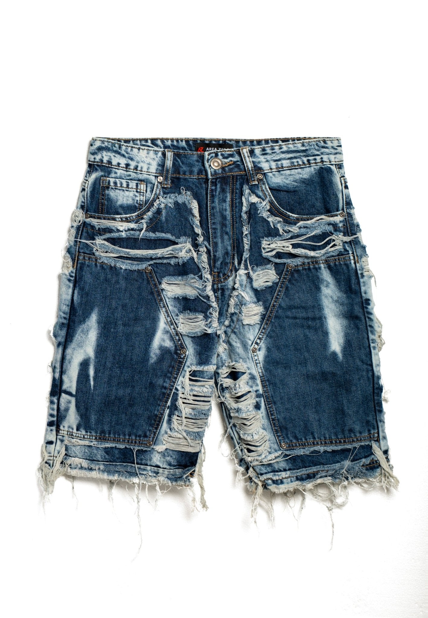 BERMUDA STW GASTADA DESHILACHADA FRONT ITEM SHORT - AREA ZERO