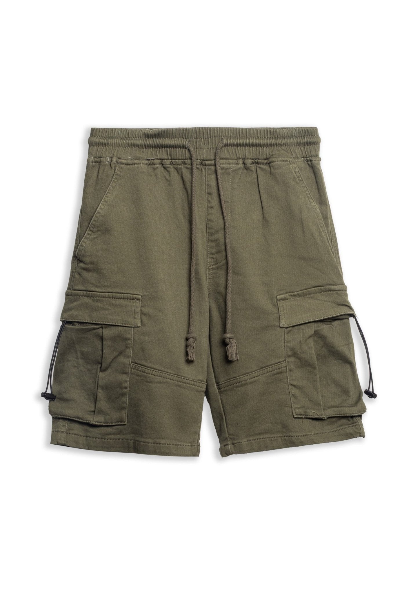 BERMUDA VERDE SIDE POCKETS RUBBER BAND SHORT - AREA ZERO