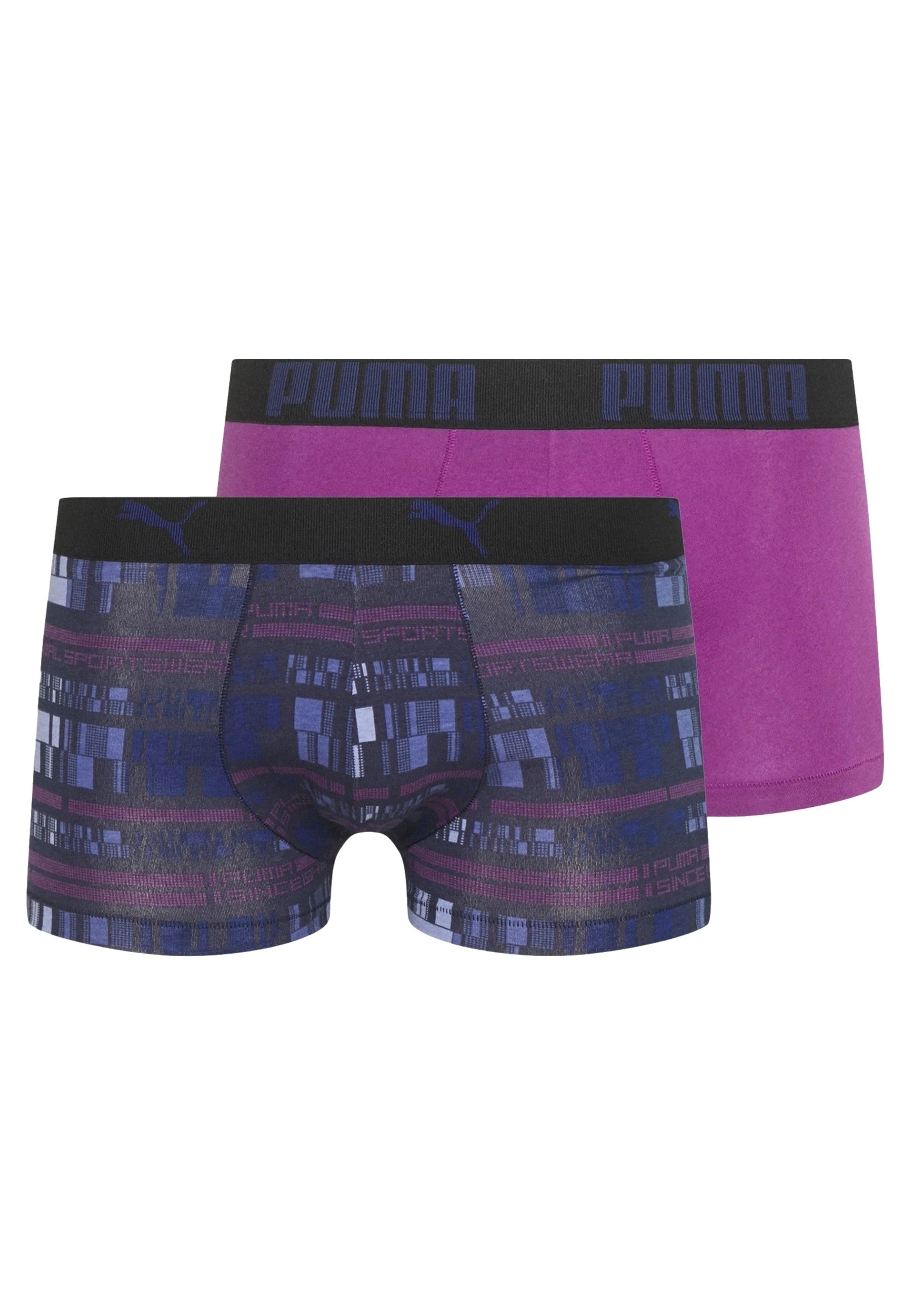 BIPACK BOXERS PUMA MORADO/NAVY MEN AOP TRUNK
