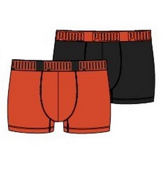 BIPACK BOXERS PUMA NARANJA/NEGRO EVERYDAY MEN TRUNK