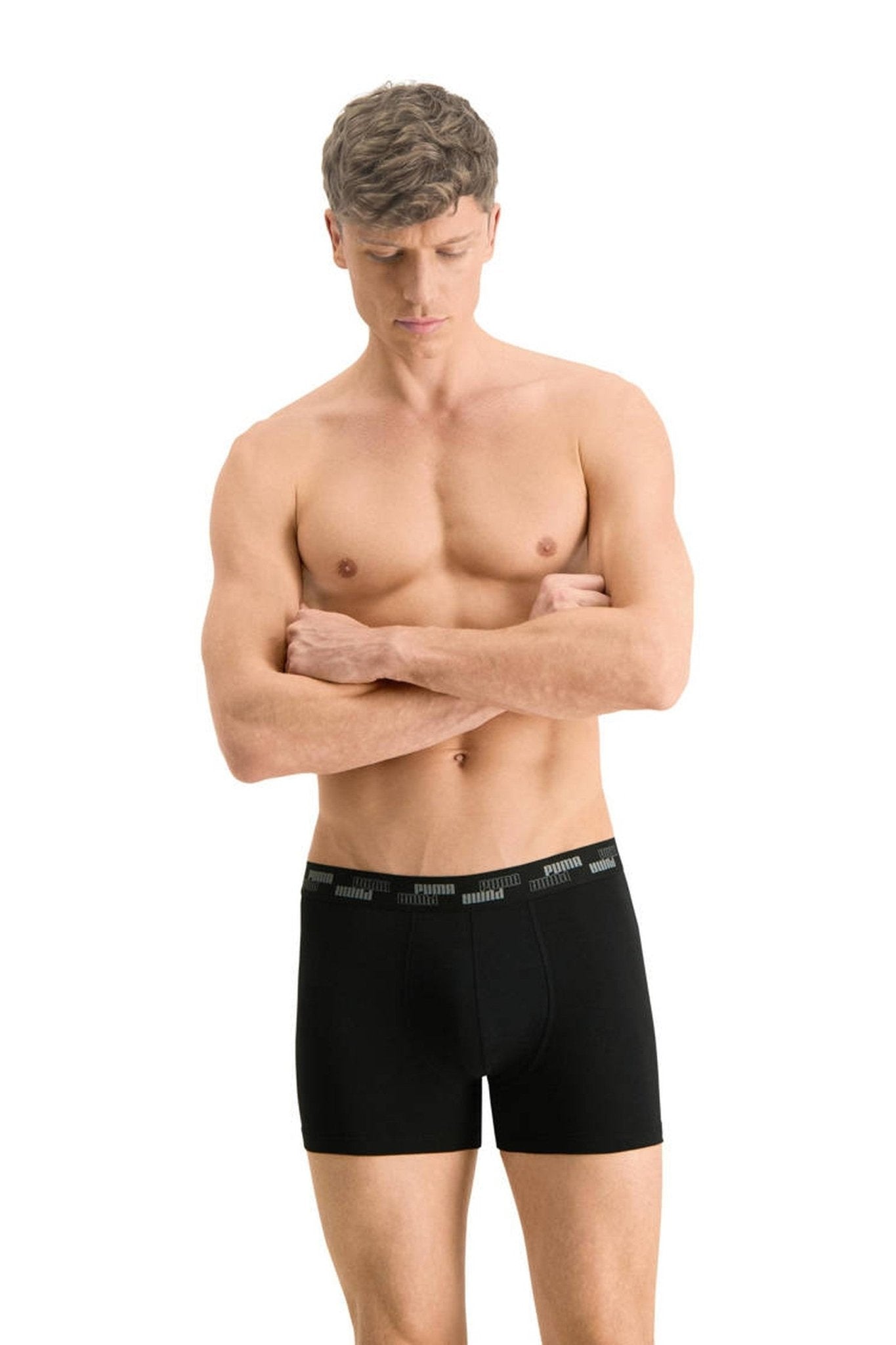 BIPACK BOXERS PUMA NEGROS YD MINI STRIPE TRUNK - AREA ZERO