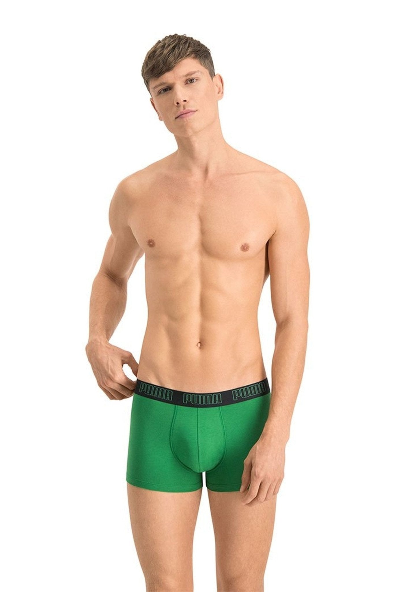 BIPACK BOXERS PUMA VERDE/NEGRO BASIC TRUNK - AREA ZERO