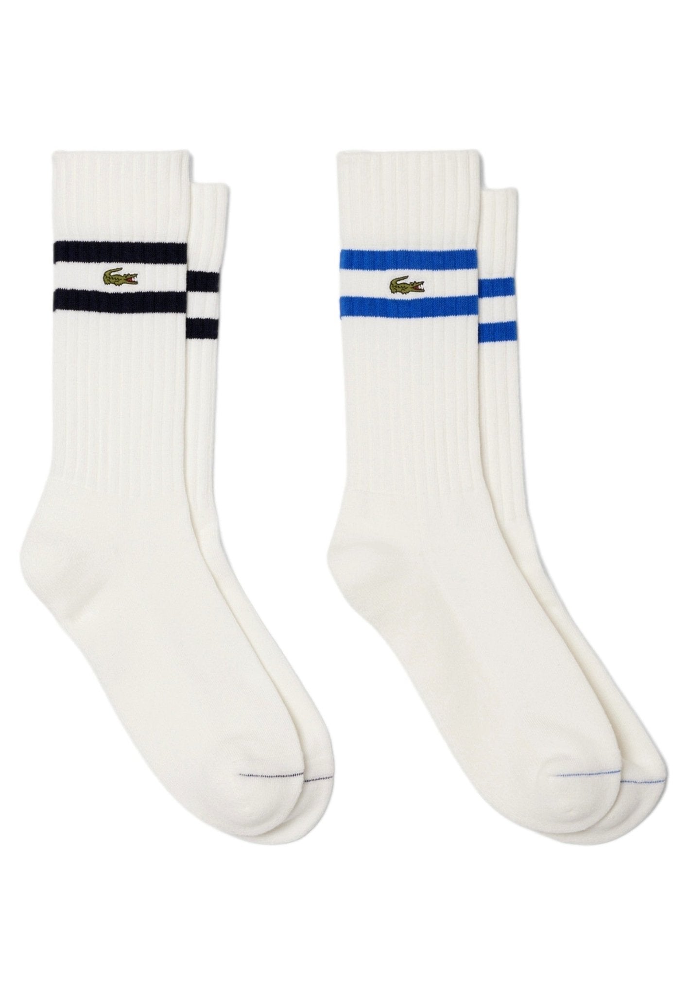 BIPACK CALCETINES LACOSTE MARINO/BLANCO STRIPPED LOGO SOCKS - AREA ZERO
