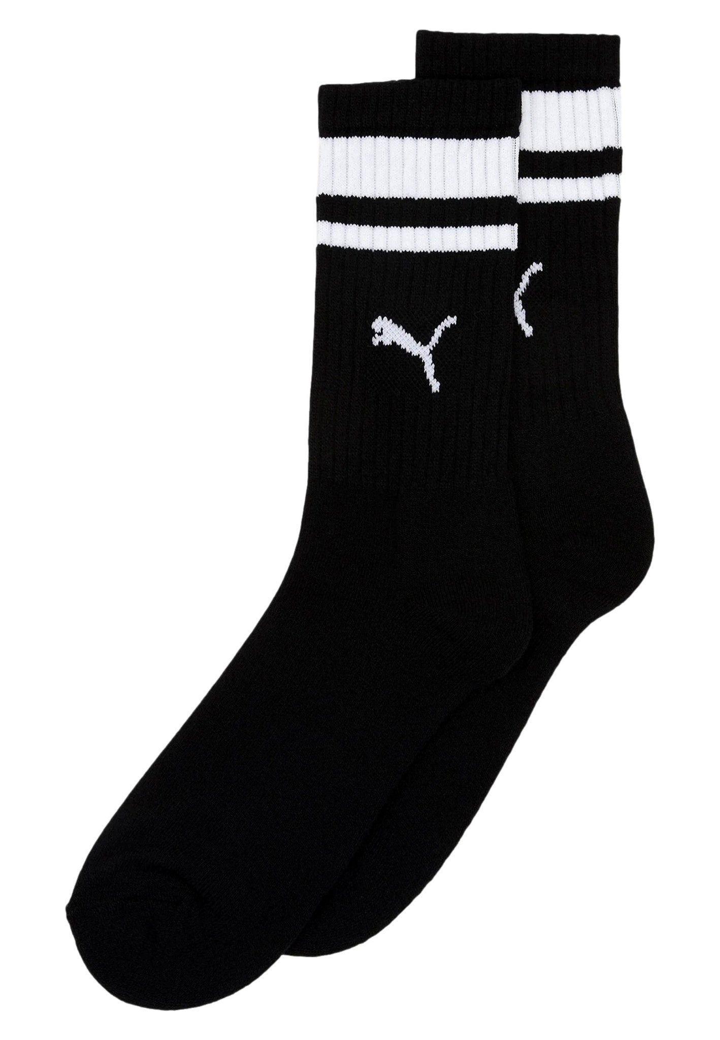 BIPACK CALCETINES PUMA NEGROS ALTOS LOGO BLANCO - AREA ZERO