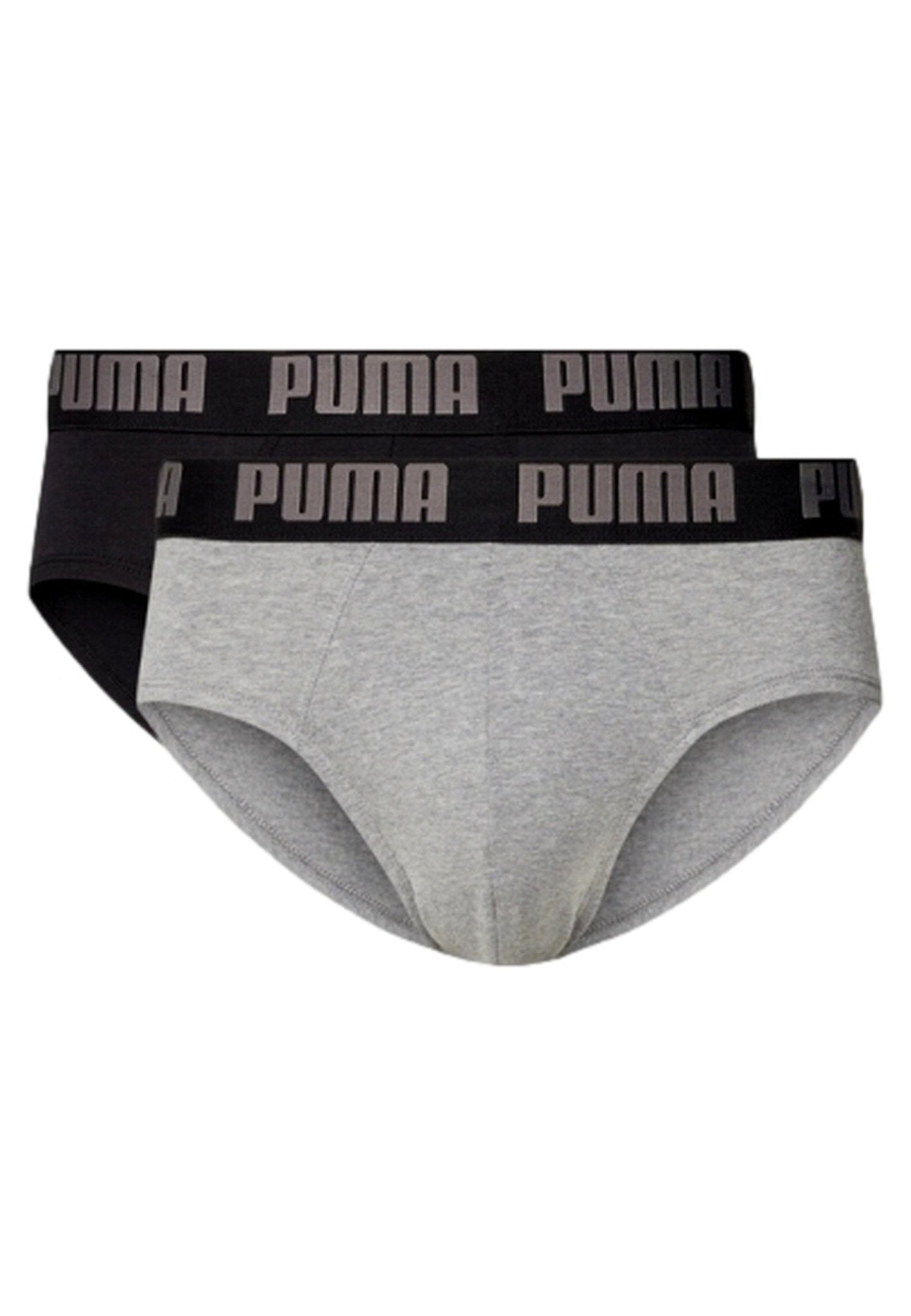 BIPACK SLIPS PUMA GRIS/NEGRO MEN EVERYDAY BRIEFS 2P - AREA ZERO