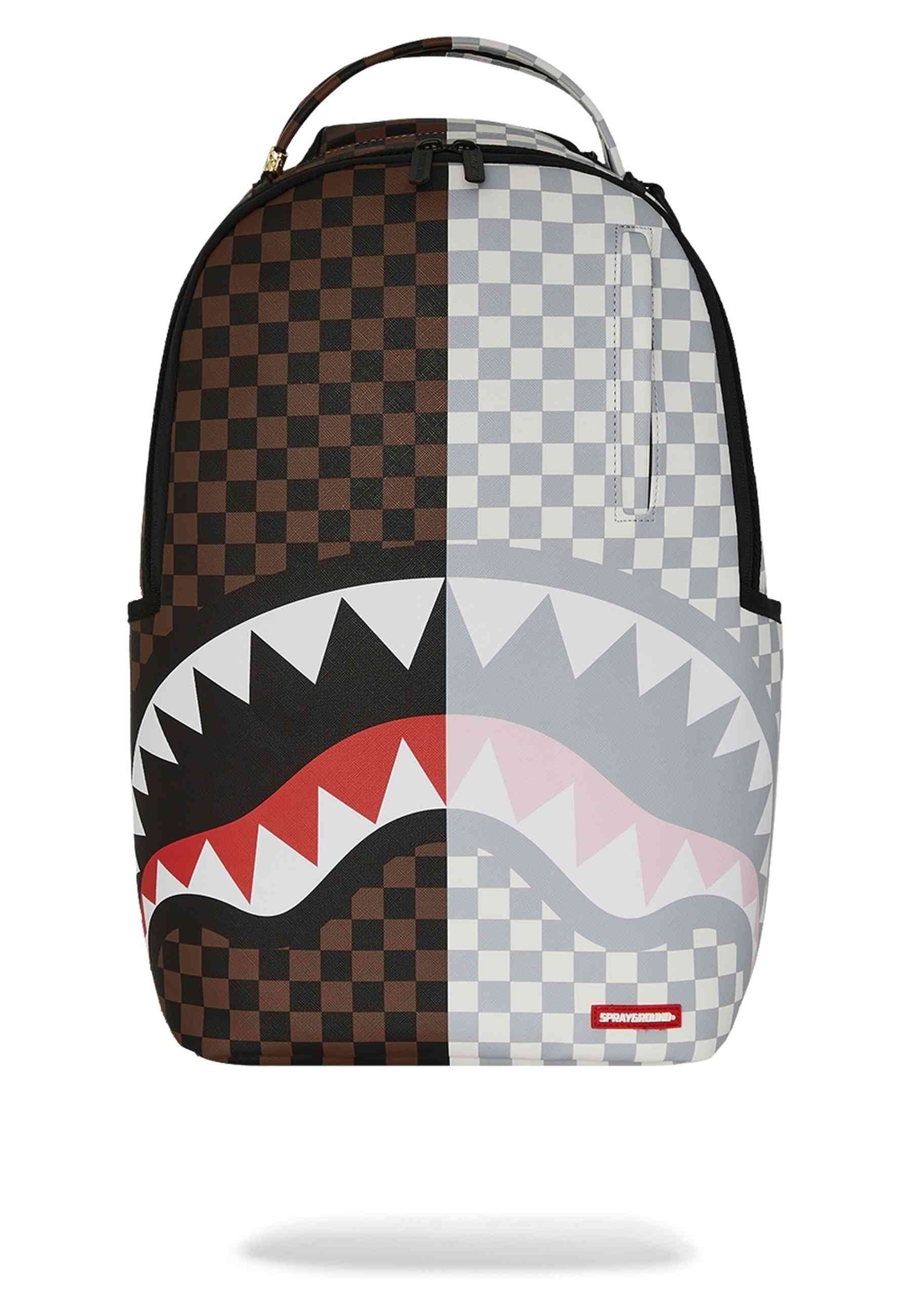 MOCHILA SPRAYGROUND MARRON/BLANCA SPLIT ROSE SHARK IN PARIS BACKPACK