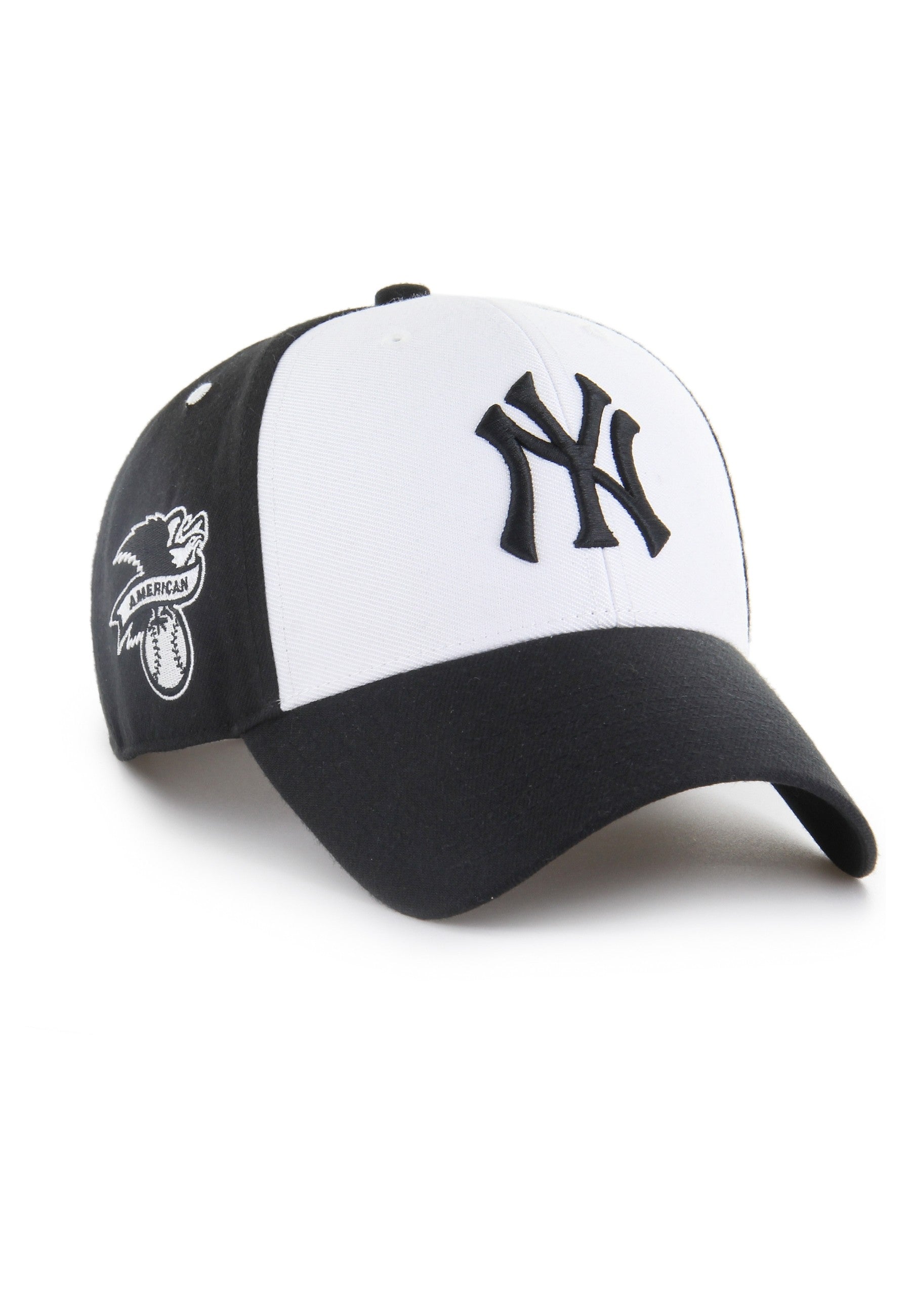 GORRA 47 BRAND NEGRA/BLANCA YANKEES REPLICA SURE SHOR MVP