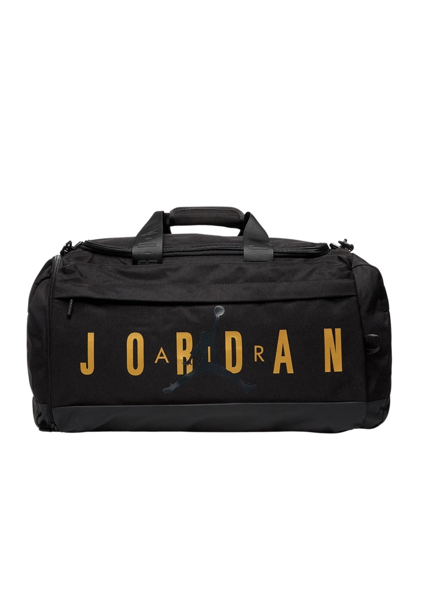 BOLSA DE DEPORTE JORDAN NEGRA BLACK &GOLD SMALL JAM VELOCITY DUFFLE BAG - AREA ZERO