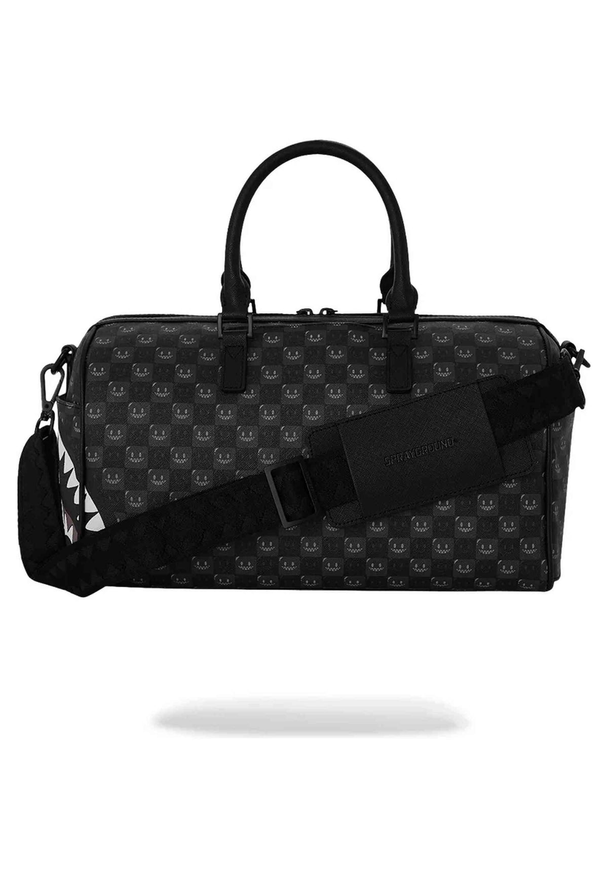 BOLSA DE DEPORTE SPRAYGROUND NEGRA SHARKS IN PARIS WTF BUBBLY BLACK CHECK MINI