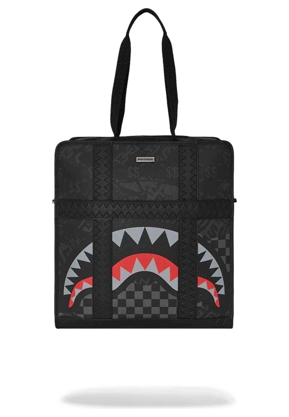 BOLSA SPRAYGROUND NEGRA 4AM RED SHARK CARRY ON DUFFLE BAG