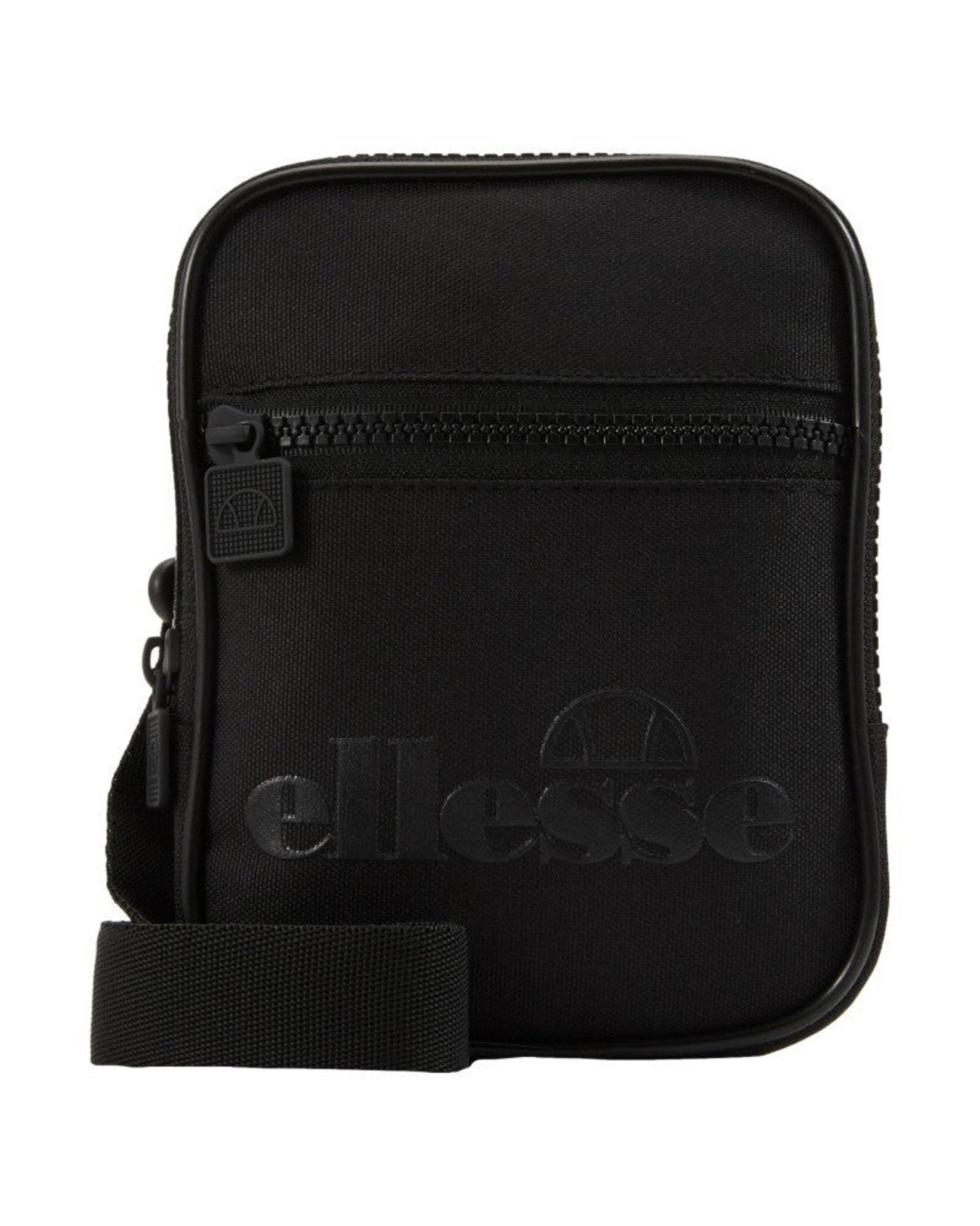 BOLSO ELLESE NEGRO PEQUEÑO LOGO ESTAMPADO CREMALLERAS - AREA ZERO