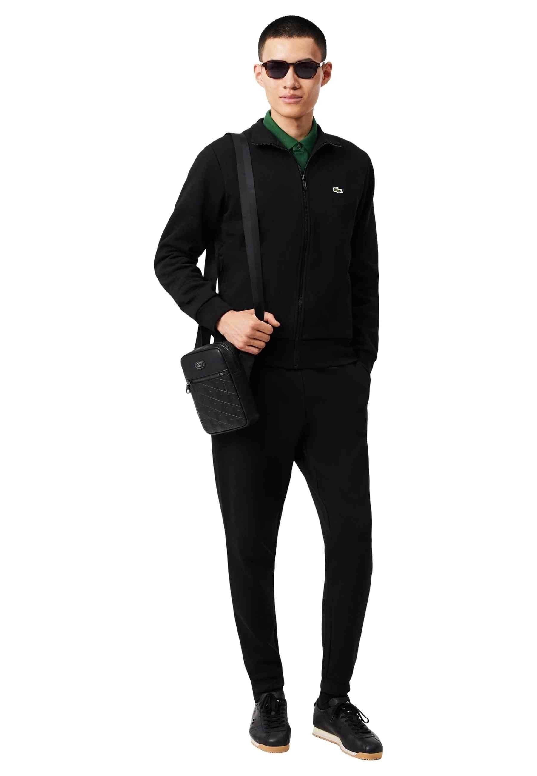 BOLSO LACOSTE NEGRO MONOGRAM MESSENGER BAG