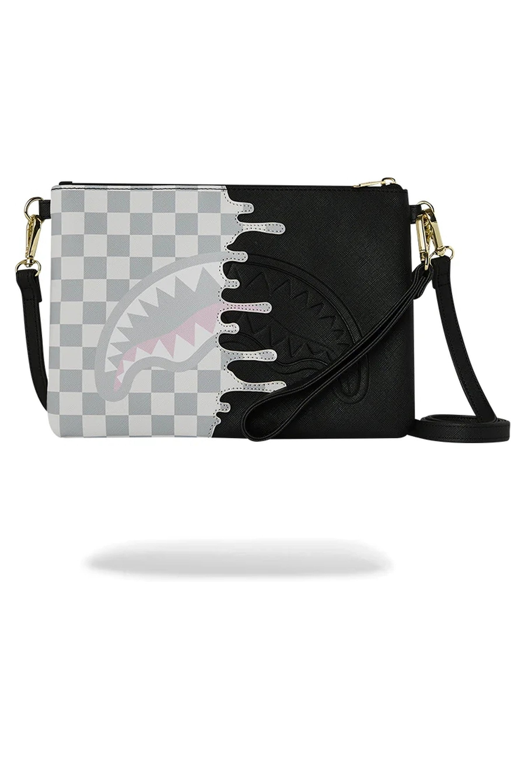 BOLSO SPRAYGROUND CREAM CHACK SIDE DRIP CROSSOVER CLUTCH