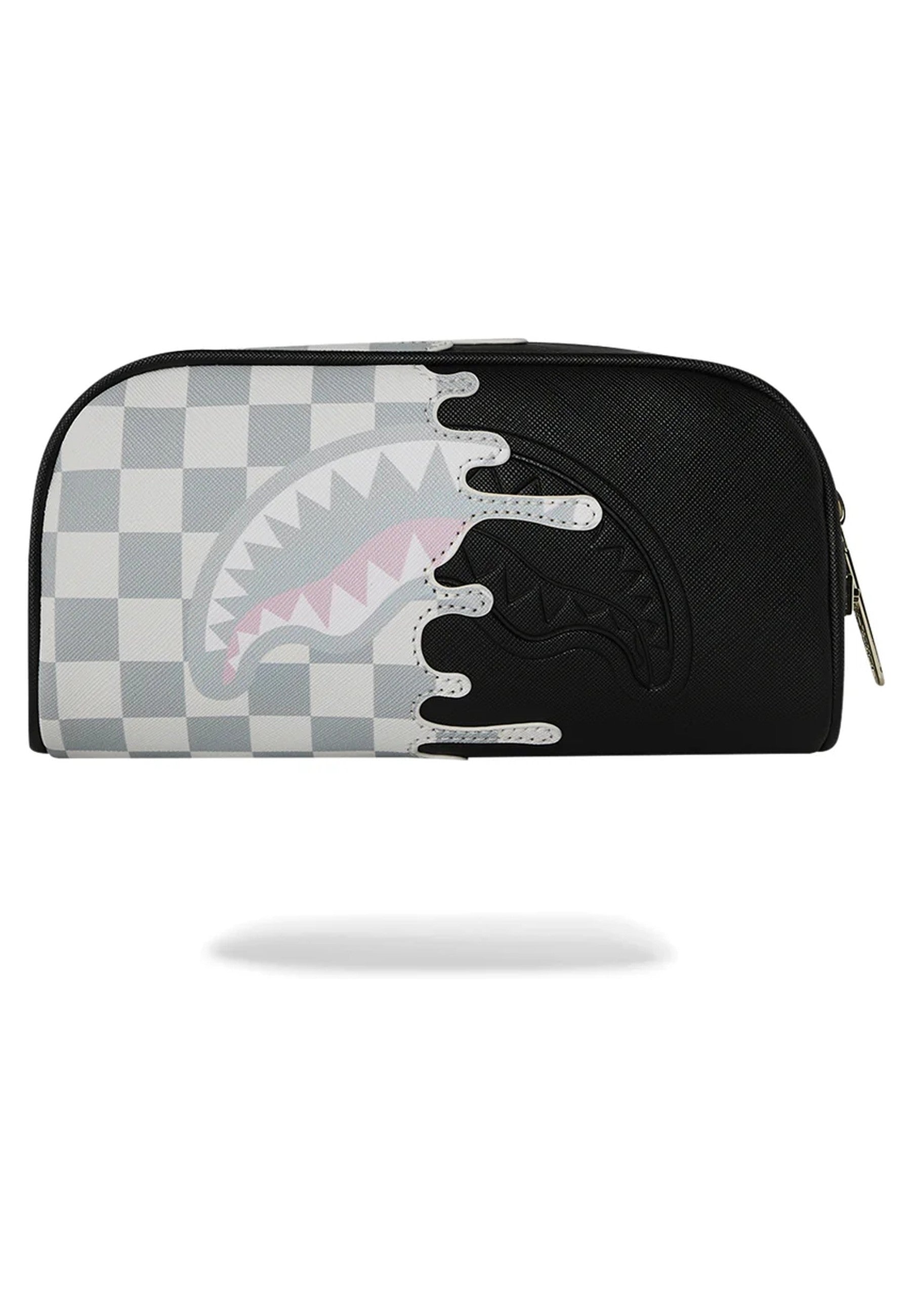 BOLSO SPRAYGROUND CREAM CHECK SIDE DRIP PENCIL POUCH