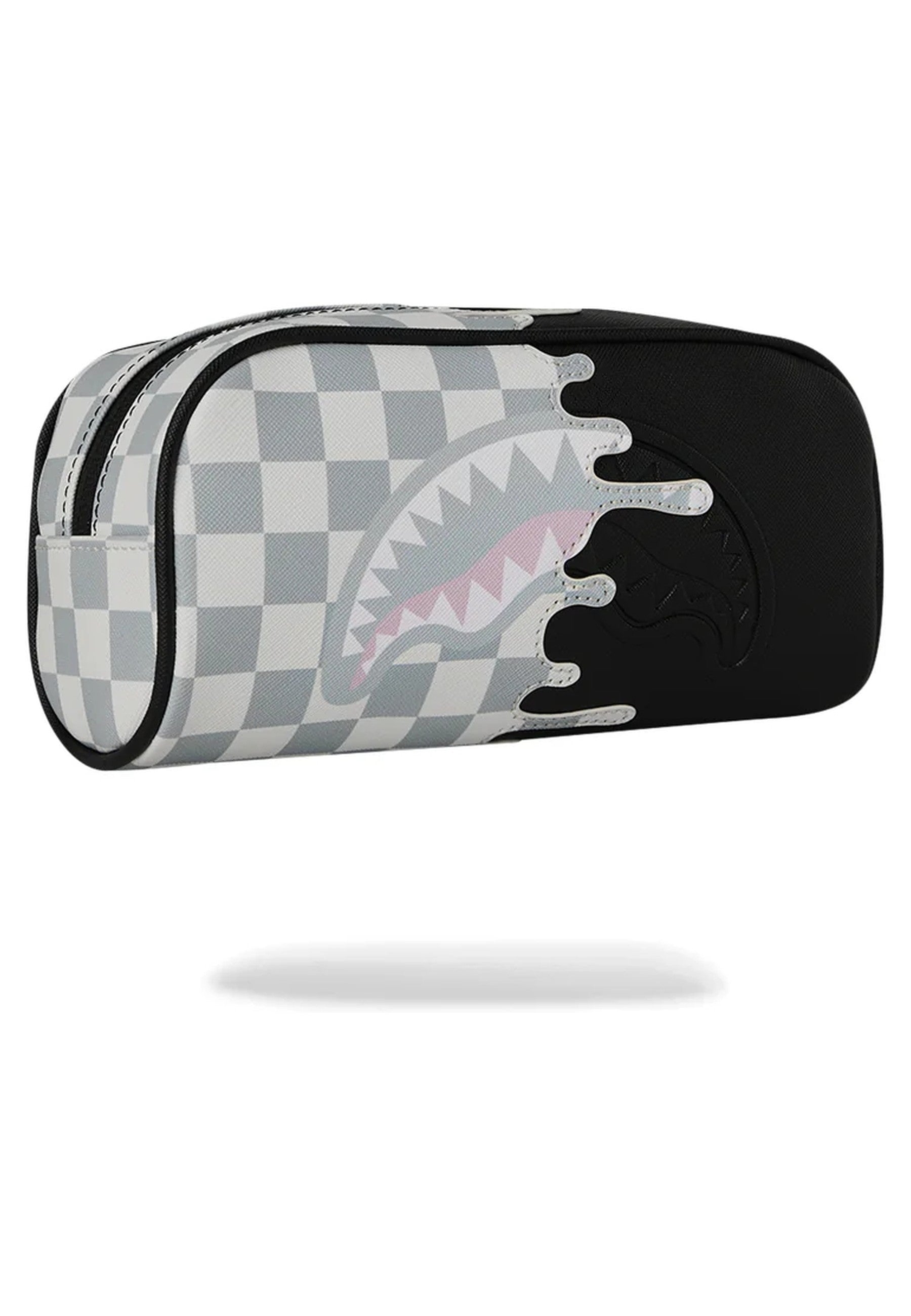 BOLSO SPRAYGROUND CREAM CHECK SIDE DRIP PENCIL POUCH
