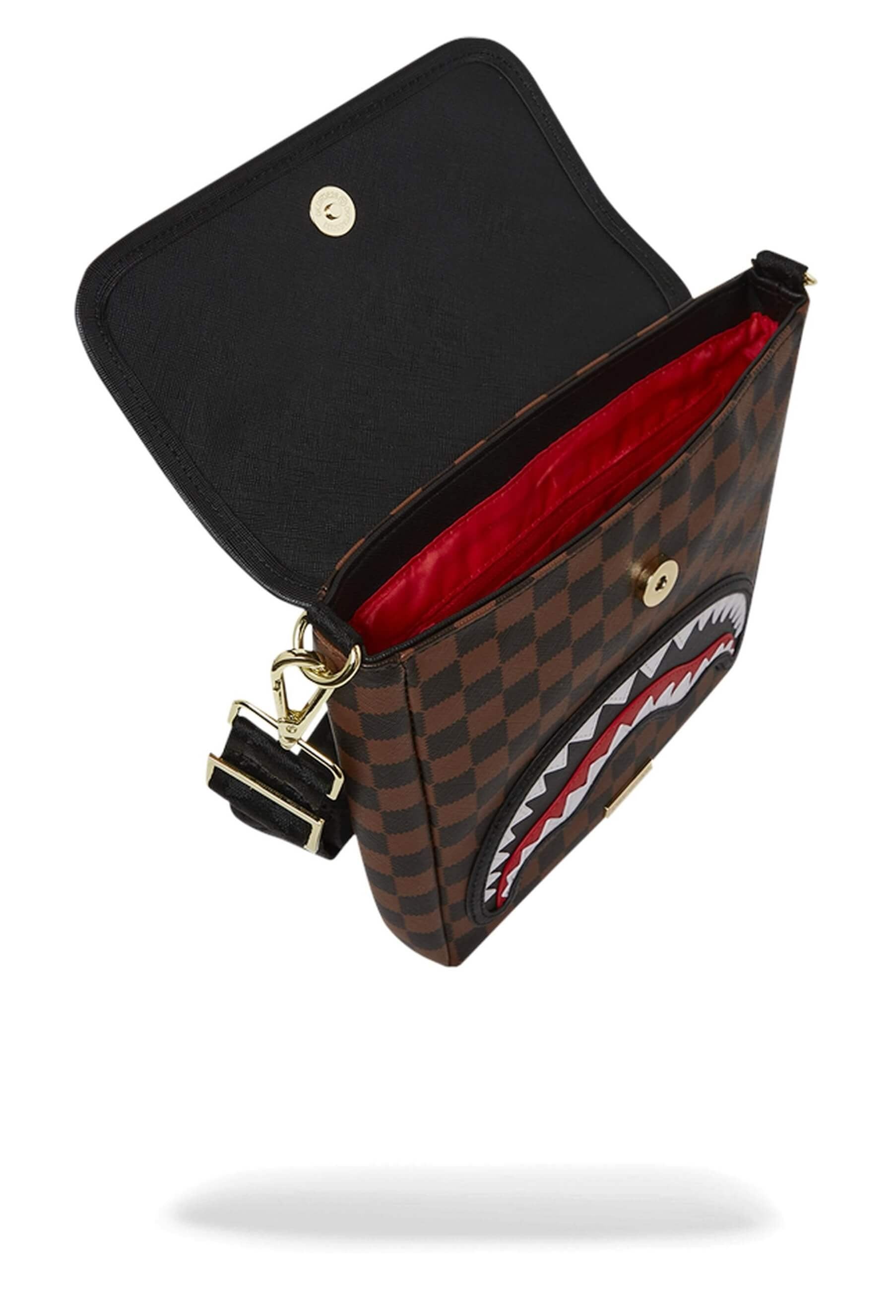 BOLSO SPRAYGROUND MARRON SAWTOOTH SHARKS IN PARIS MESSENGER SLING