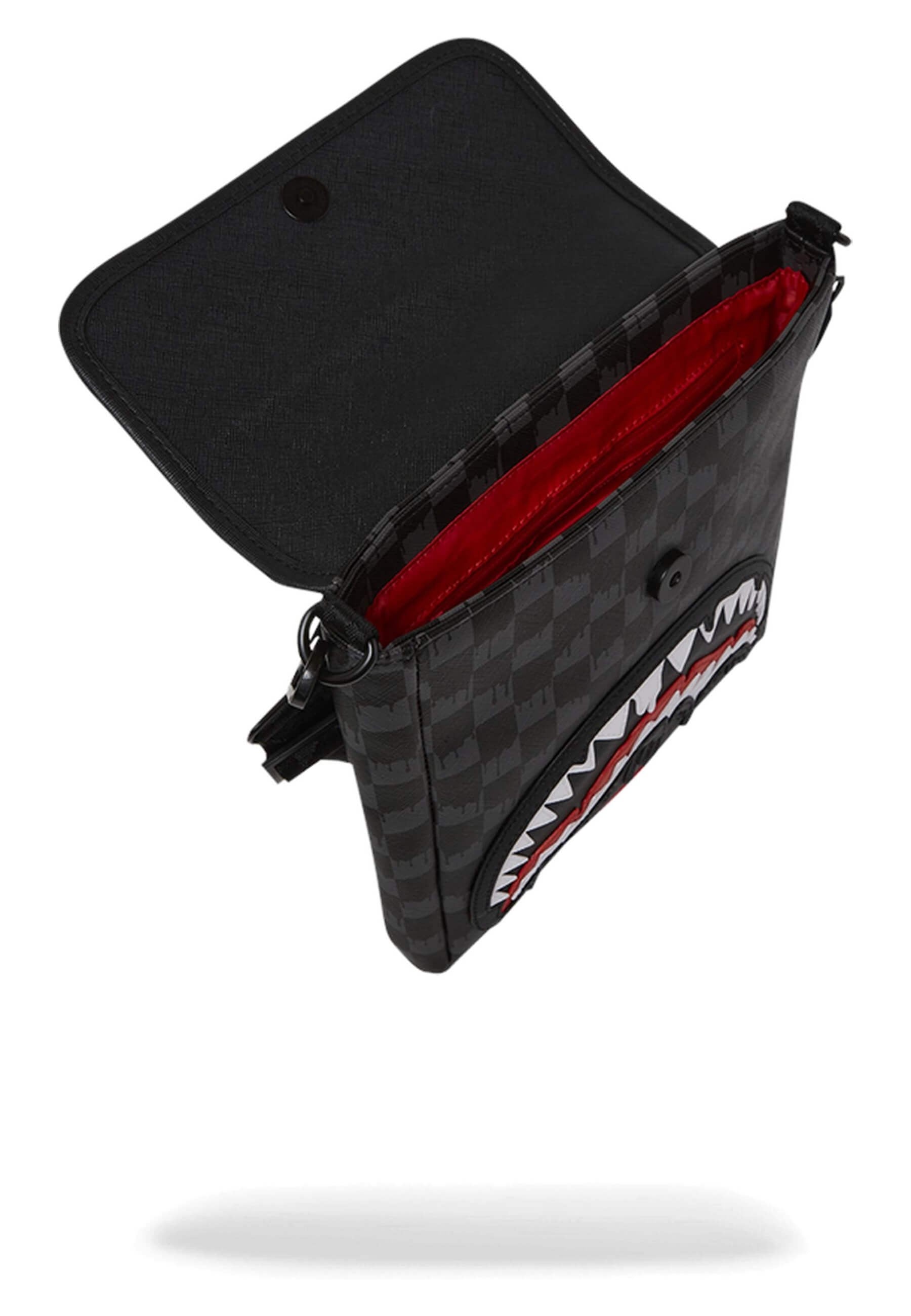 BOLSO SPRAYGROUND NEGRO DRIPPING SHARKS IN PARIS MESSENGER SLING