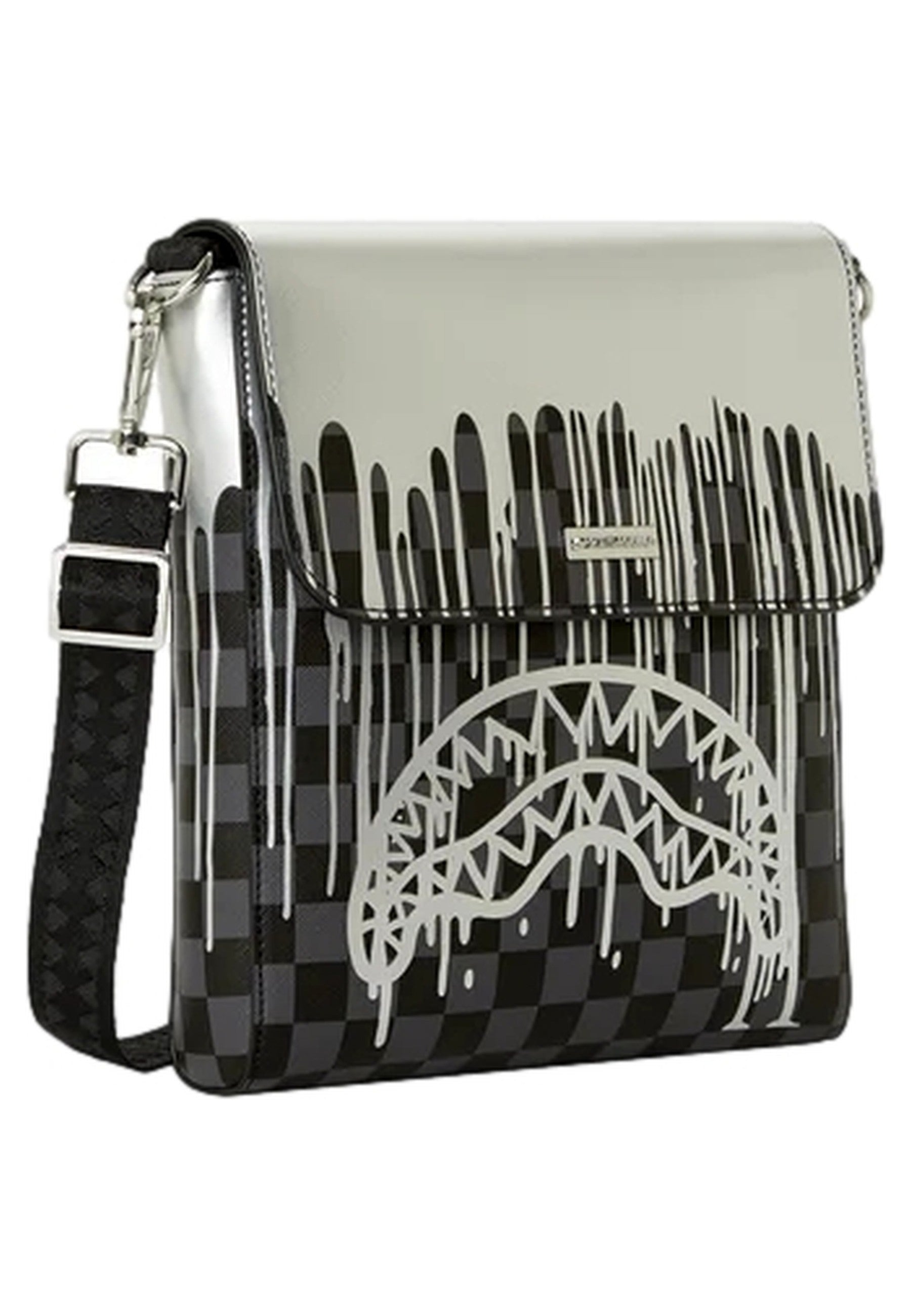 BOLSO SPRAYGROUND NEGRO METALLIC DRIPS MESSENGER BAG