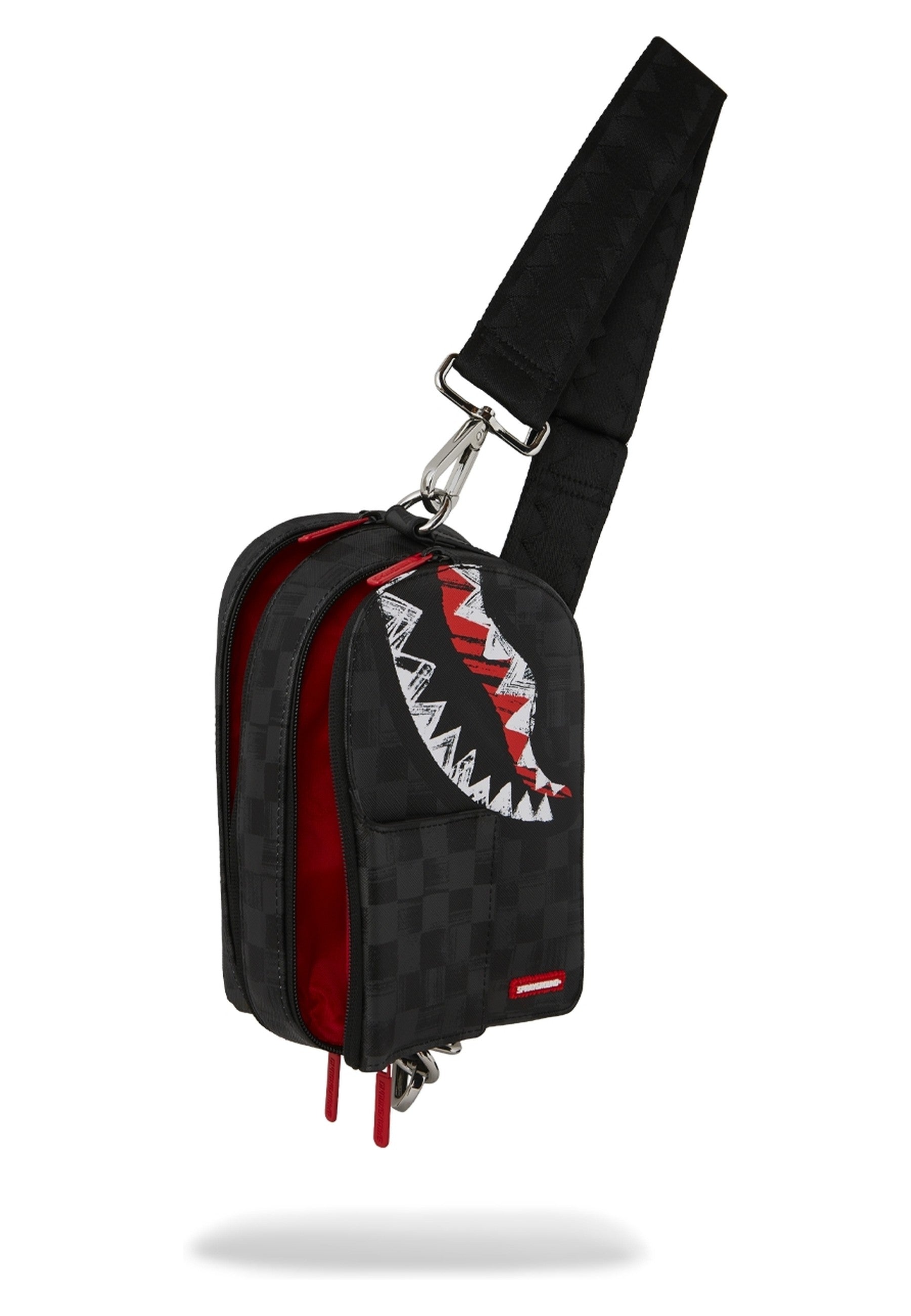 BOLSO SPRAYGROUND NEGRO SCRIBBLE SHARK BACKPACK SLING