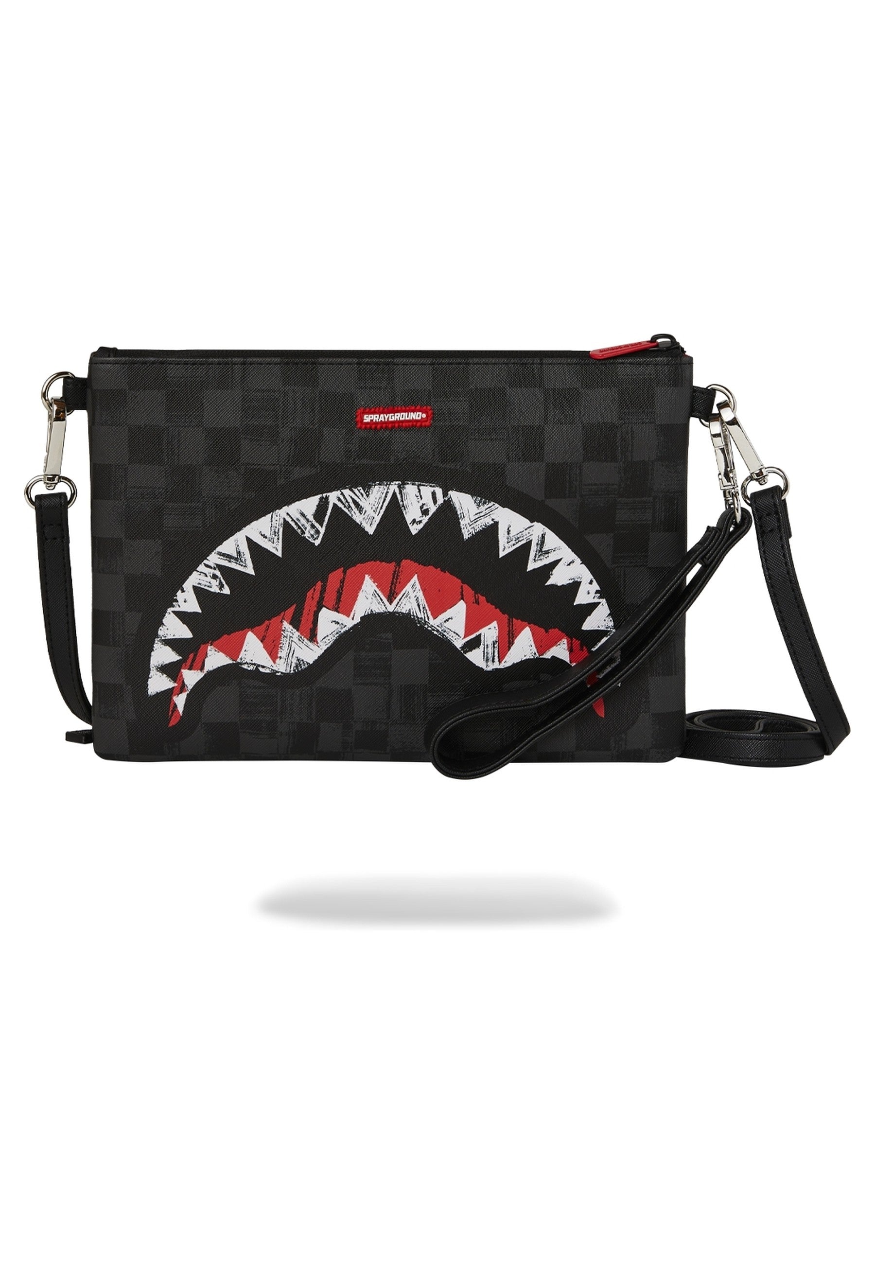 BOLSO SPRAYGROUND NEGRO SCRIBBLE SHARK CROSSOVER CLUTCH