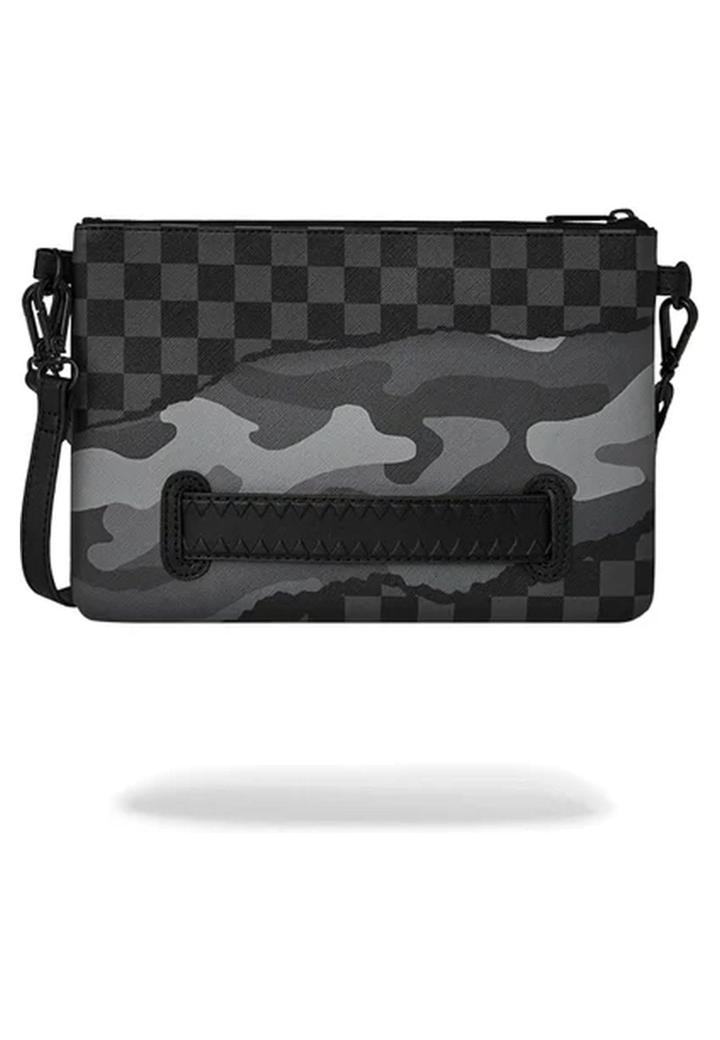 BOLSO SPRAYGROUND NEGRO SPLIT UP CAMO TEAR CROSSOVER CLUTCH - AREA ZERO