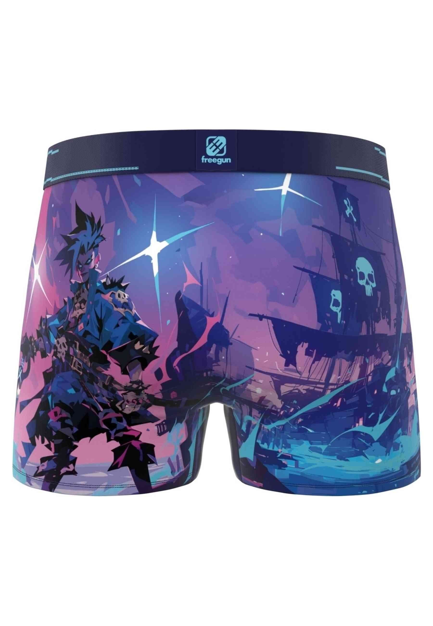 BOXER FREEGUN MORADO PIRATA STANDARD LENGHT TRUNK