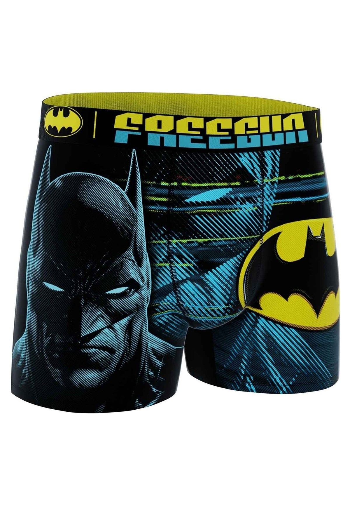 BOXER FREEGUN NEGRO BATMAN CLASSIC LOGO STANDARD LENGHT TRUNK