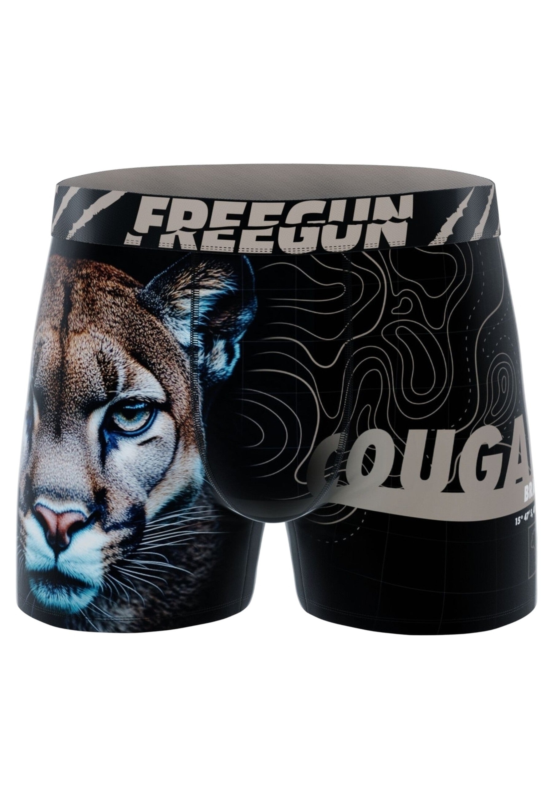 BOXER FREEGUN NEGRO COUGAR STANDARD LENGHT TRUNK