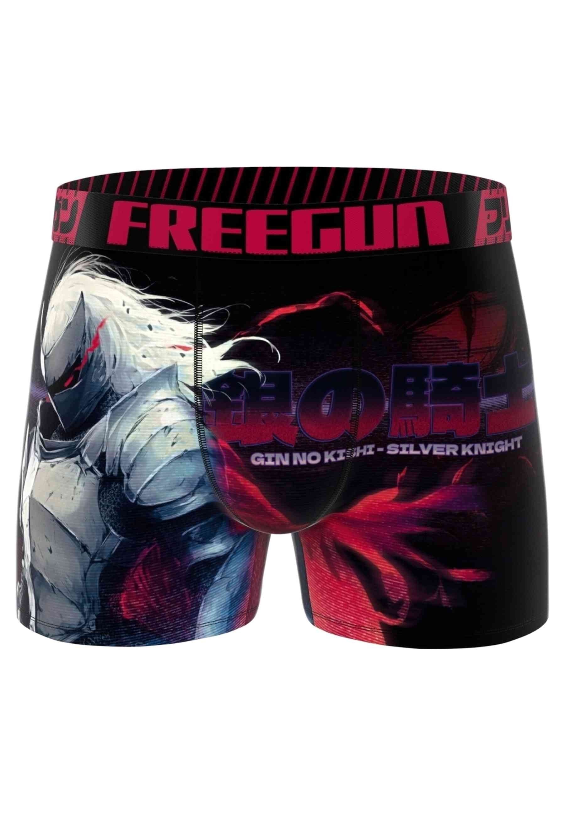 BOXER FREEGUN NEGRO SILVER KNIGHT STANDARD LENGHT TRUNK