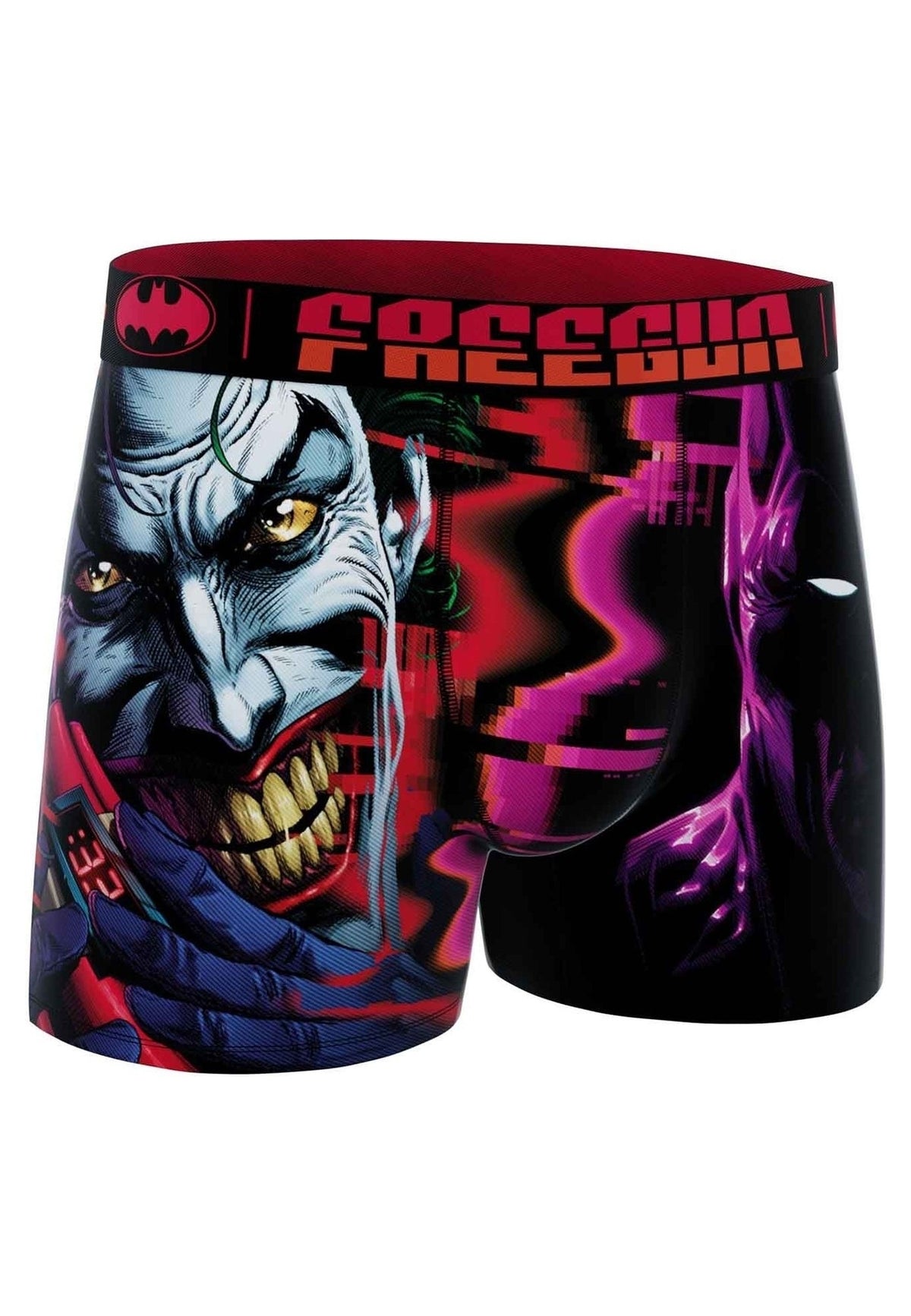 BOXER FREEGUN ROJO JOKER & BATMAN STANDARD LENGHT TRUNK