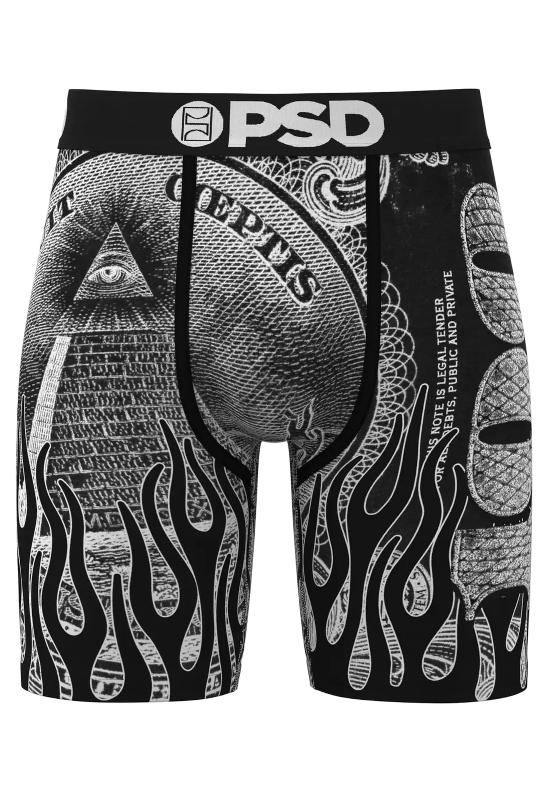 BOXER PSD NEGRO BILLETE SILVER BAND STANDARD LENGHT TRUNK