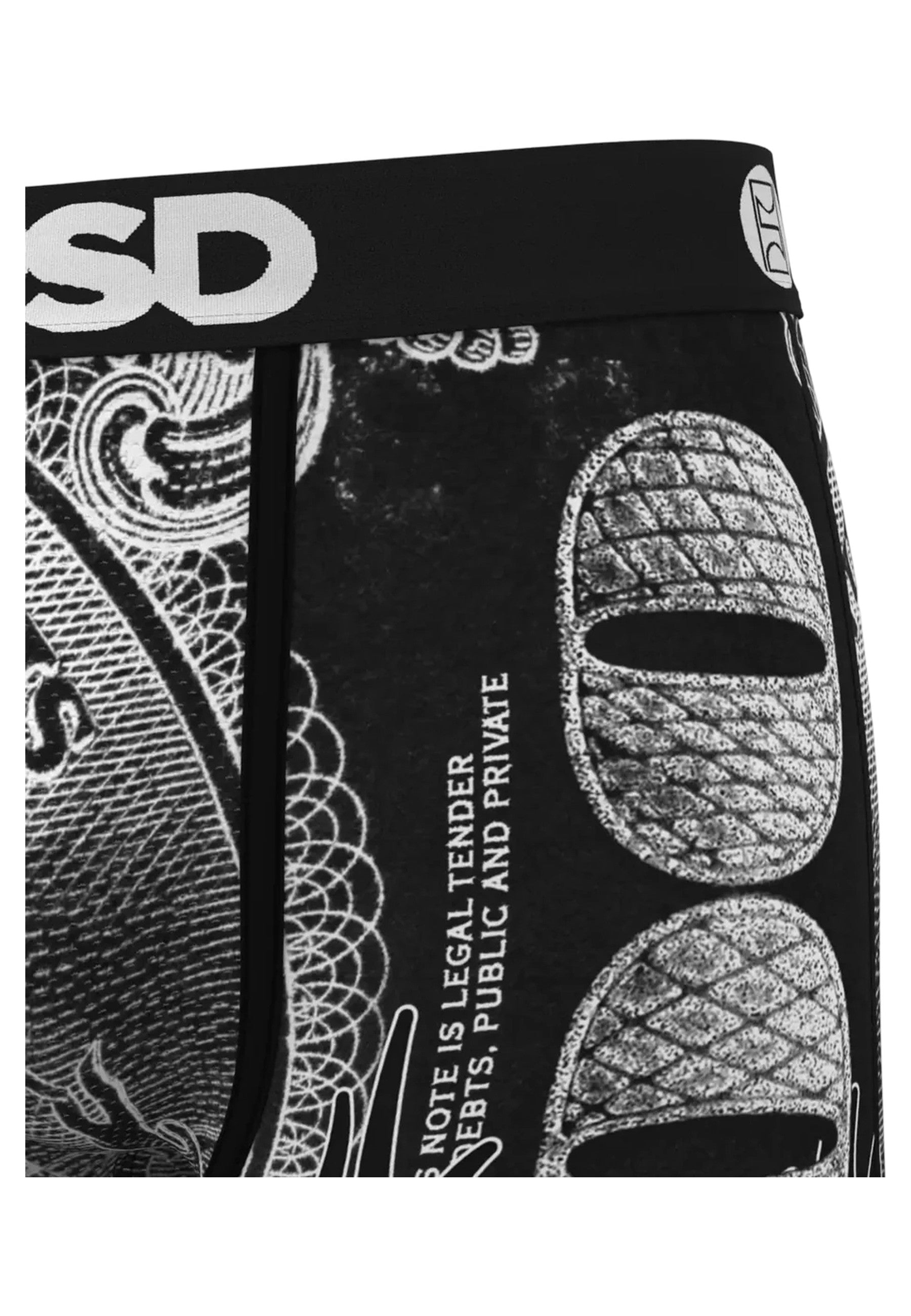 BOXER PSD NEGRO BILLETE SILVER BAND STANDARD LENGHT TRUNK