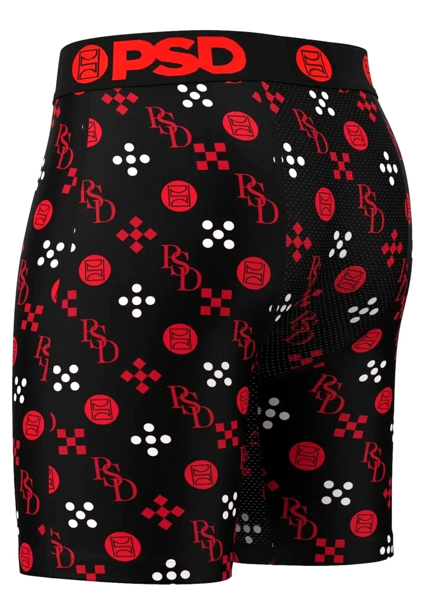 BOXER PSD NEGRO BOCA EMBLEMS LUX RED STANDARD LENGHT BRIEF - AREA ZERO