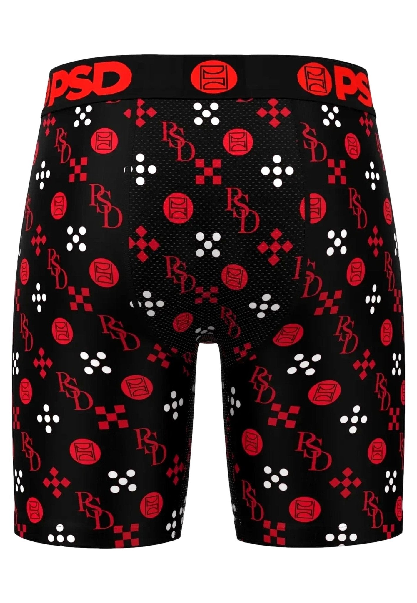 BOXER PSD NEGRO BOCA EMBLEMS LUX RED STANDARD LENGHT BRIEF - AREA ZERO