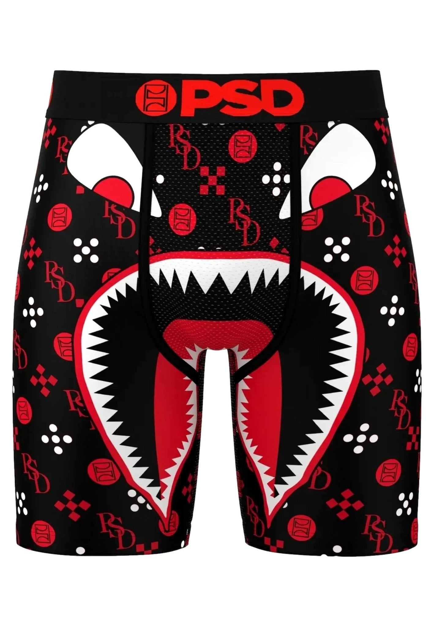 BOXER PSD NEGRO BOCA EMBLEMS LUX RED STANDARD LENGHT BRIEF - AREA ZERO