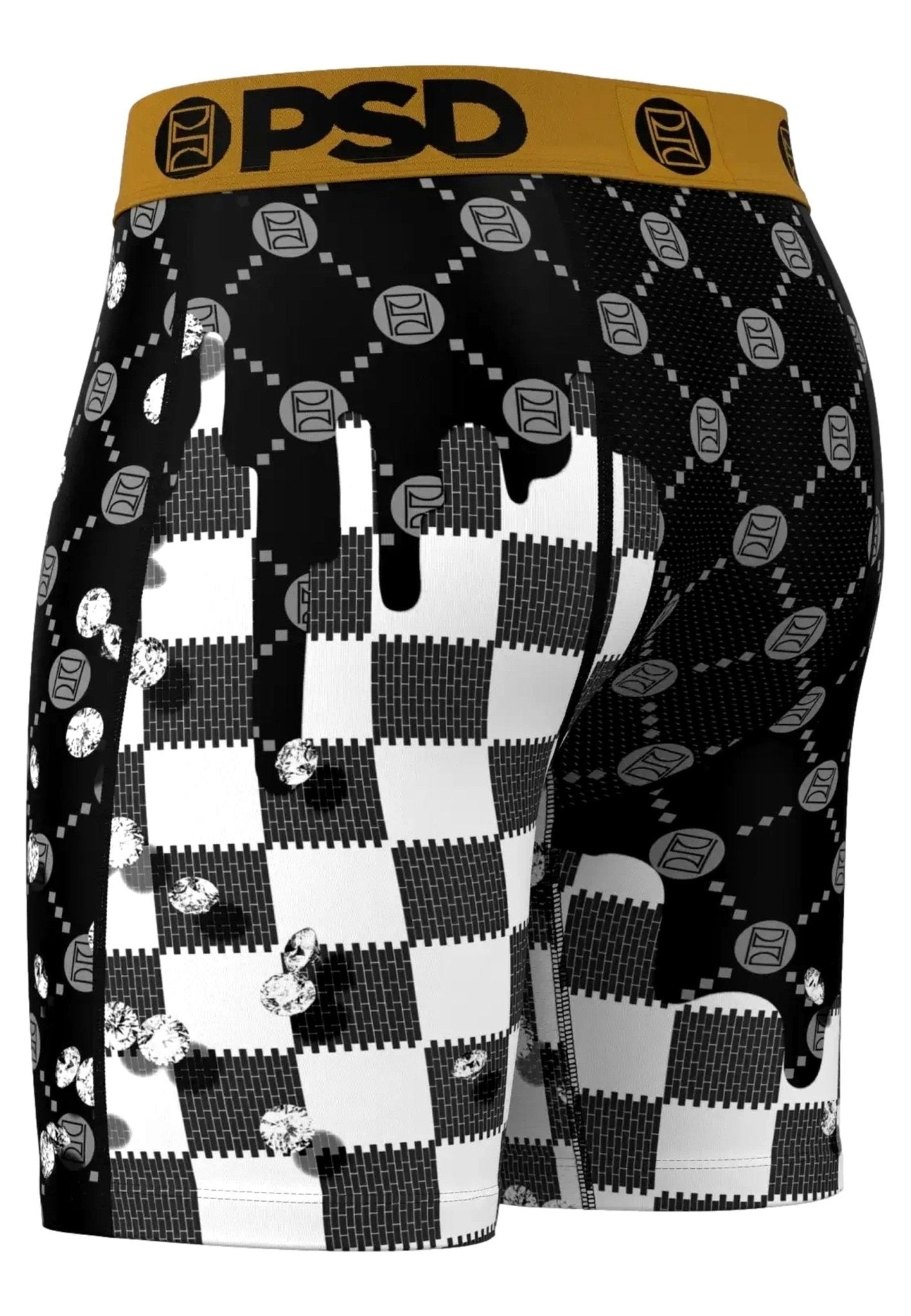 BOXER PSD NEGRO CUADRADOS CHECK DRIP CORE FIT LENGHT - AREA ZERO