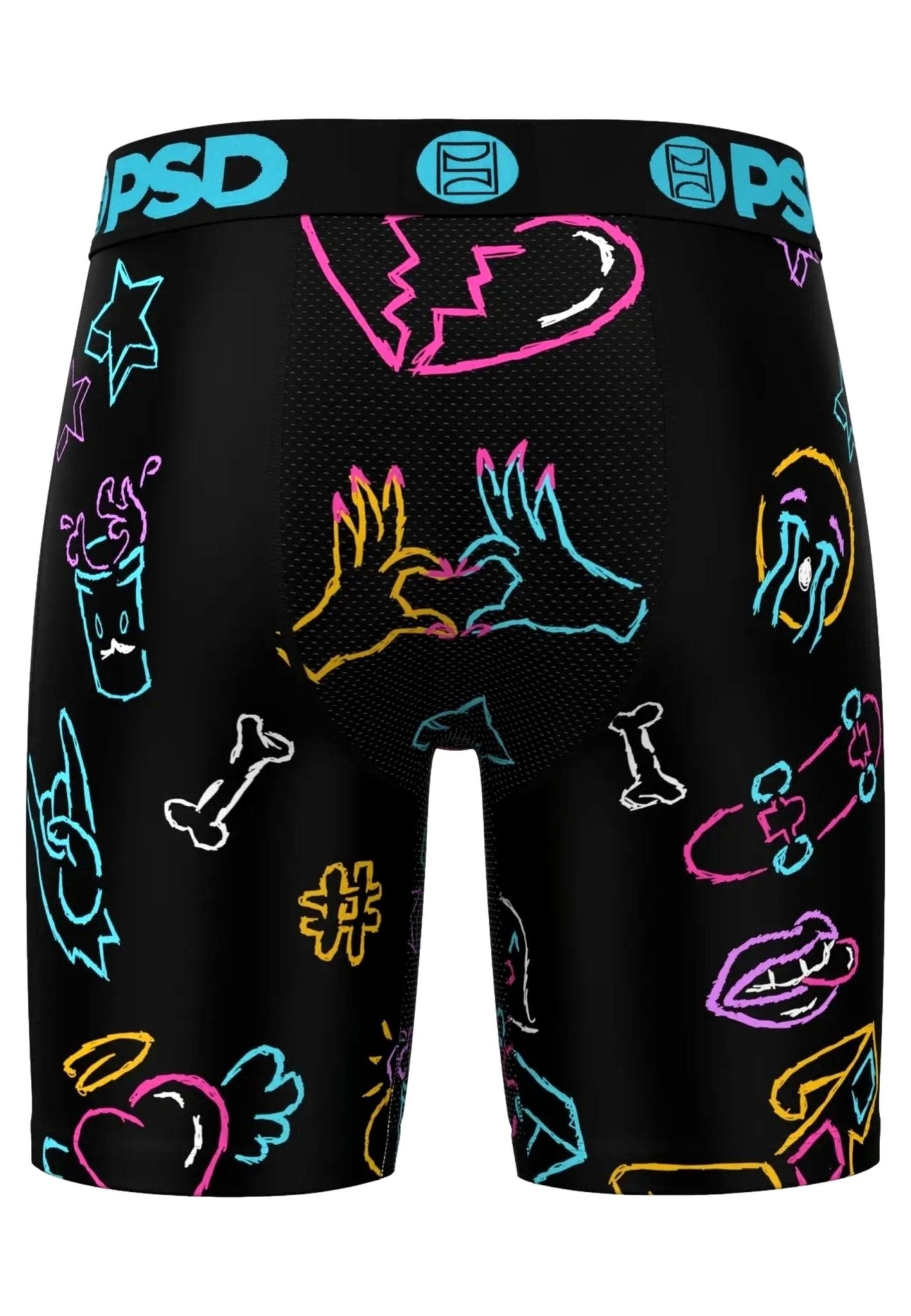 BOXER PSD NEGRO NEON SCRIBE CORE FIT LENGHT - AREA ZERO