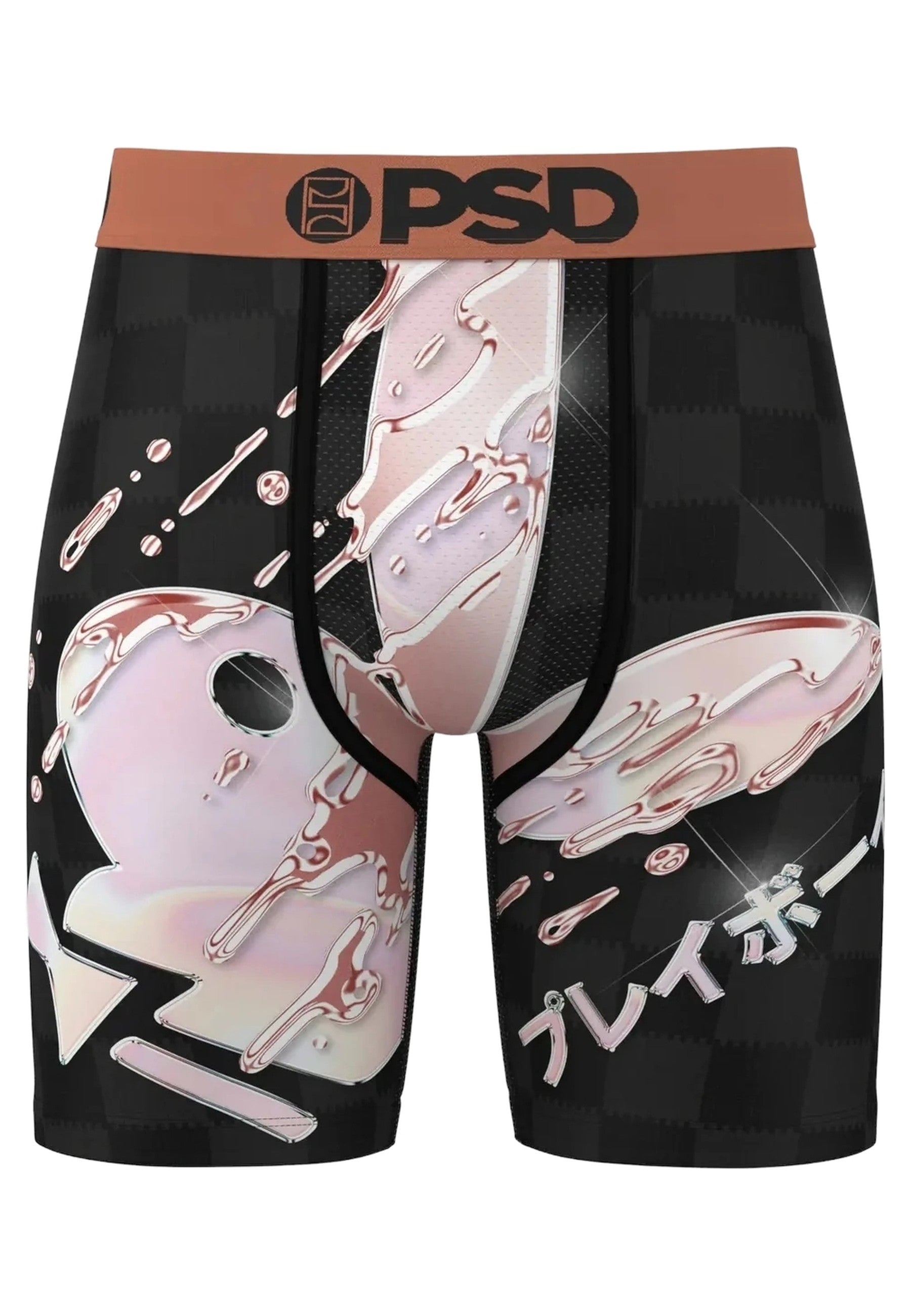 BOXER PSD NEGRO PLAYBOY LOGO PB ROSE DRIPPIN STANDARD LENGHT TRUNK