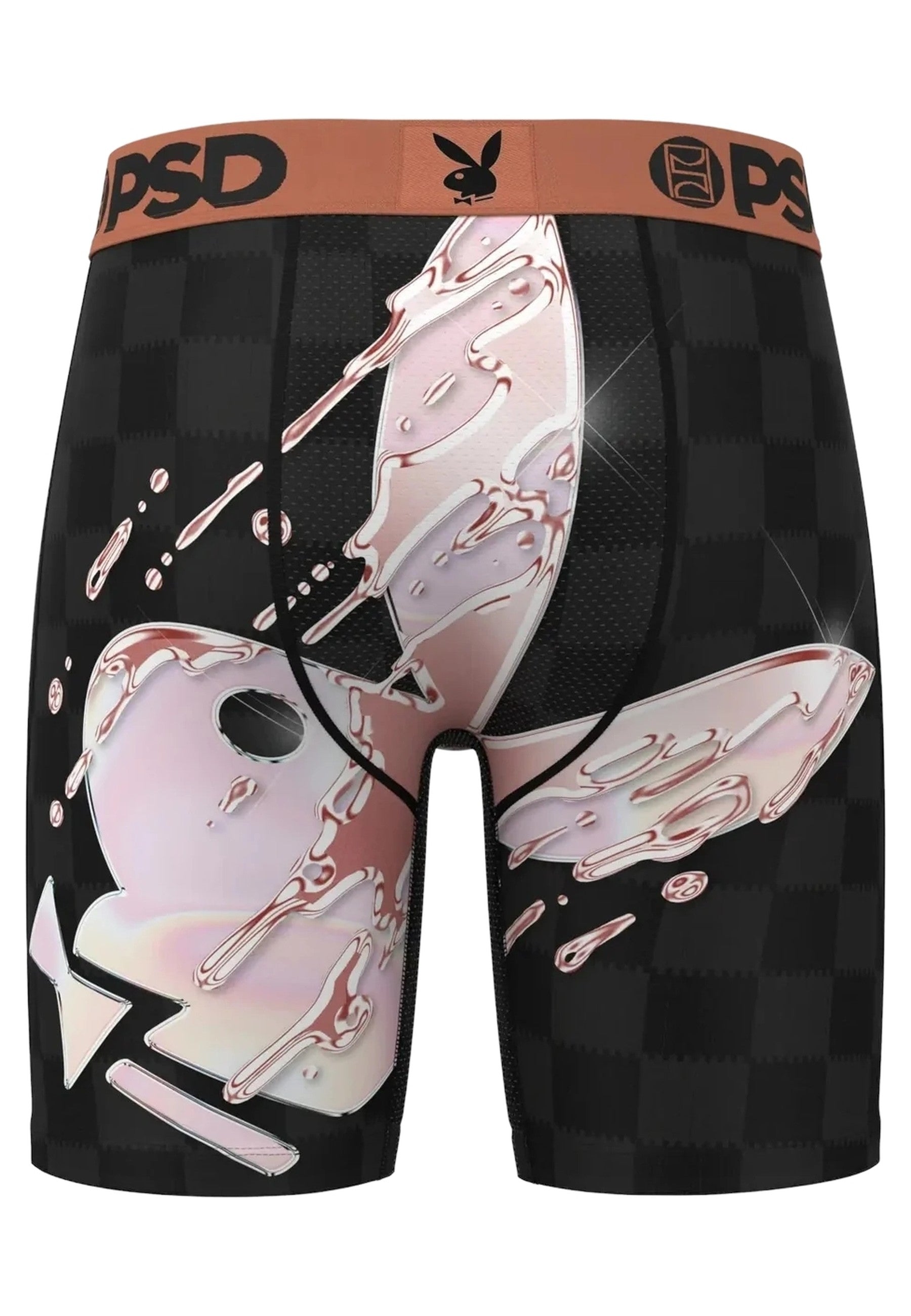 BOXER PSD NEGRO PLAYBOY LOGO PB ROSE DRIPPIN STANDARD LENGHT TRUNK
