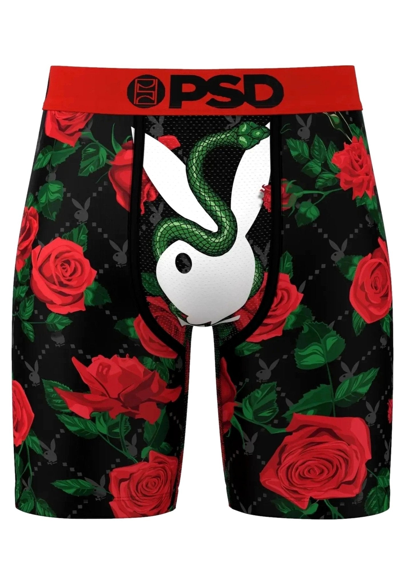 BOXER PSD NEGRO ROSAS PLAYBOY SLITHER CORE FIT LENGHT - AREA ZERO