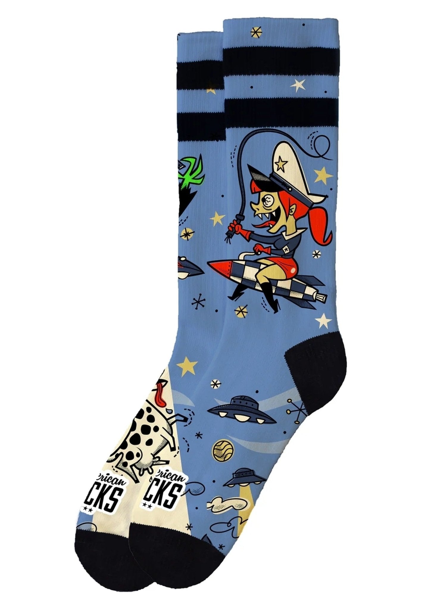 CALCETINES AMERICAN SOCKS AZULES ALIEN SNATCH MID HIGH - AREA ZERO