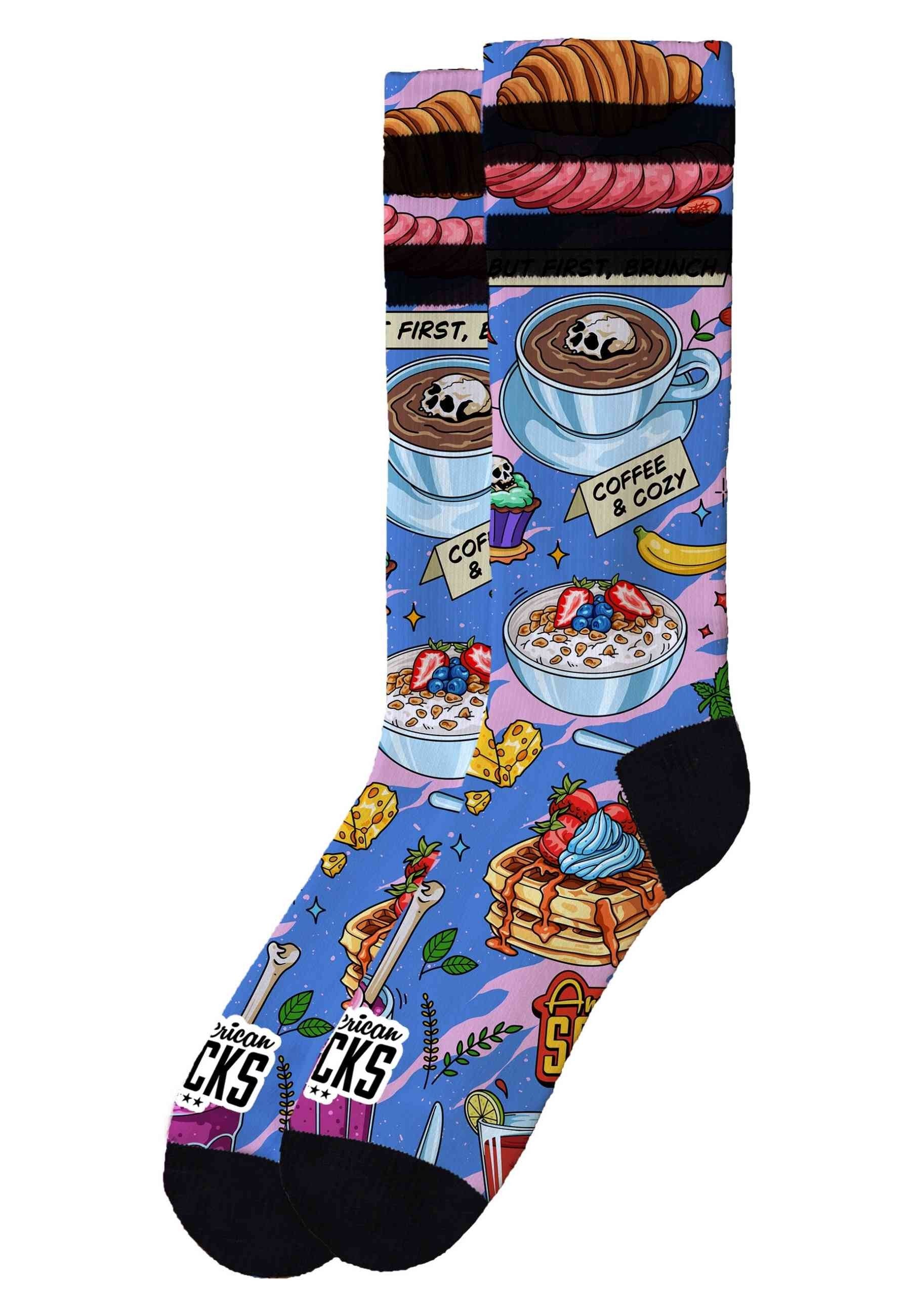 CALCETINES AMERICAN SOCKS AZULES BRUNCH SIGNATURE MID HIGH