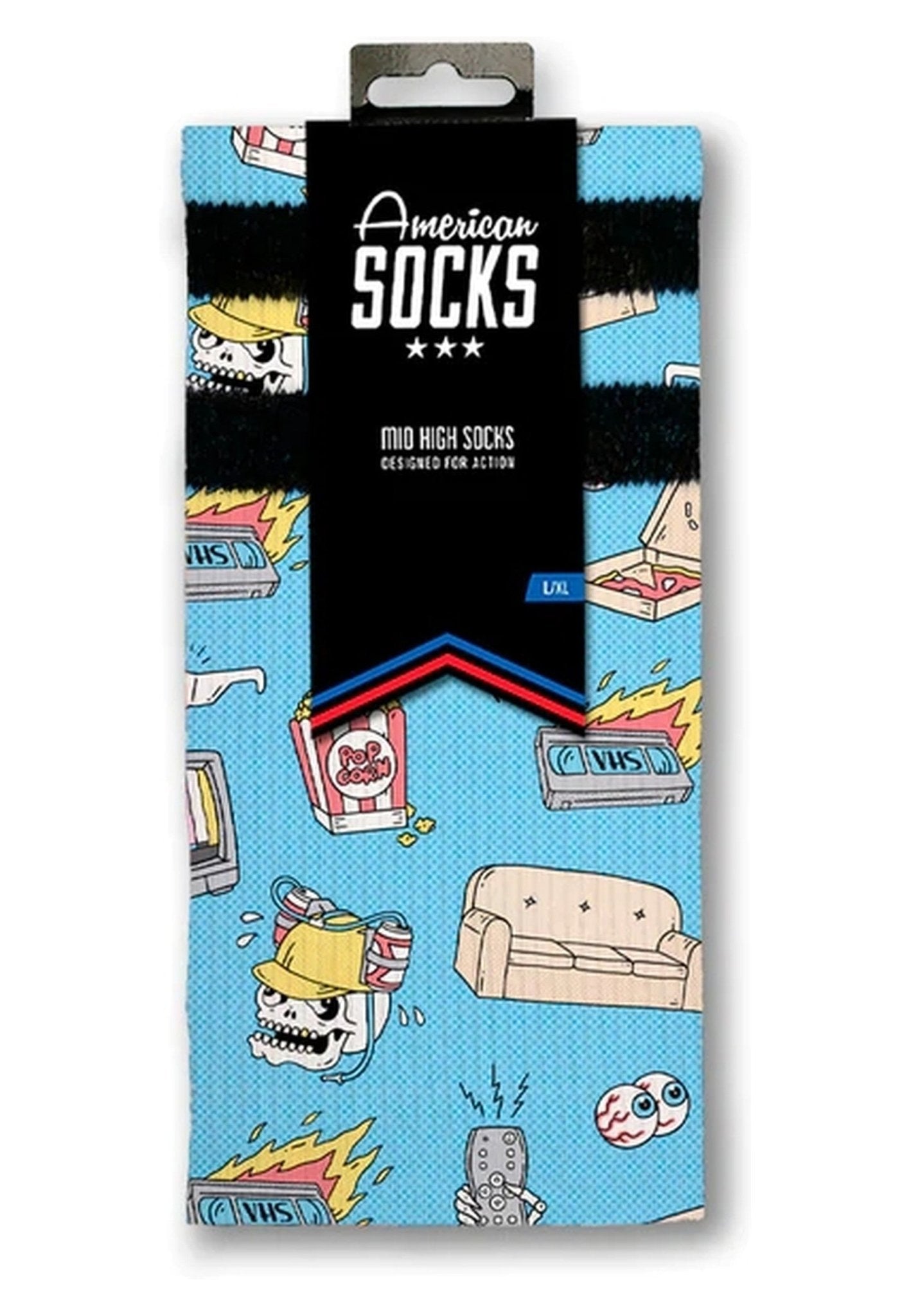 CALCETINES AMERICAN SOCKS AZULES MOVIE NIGHT MID HIGH - AREA ZERO