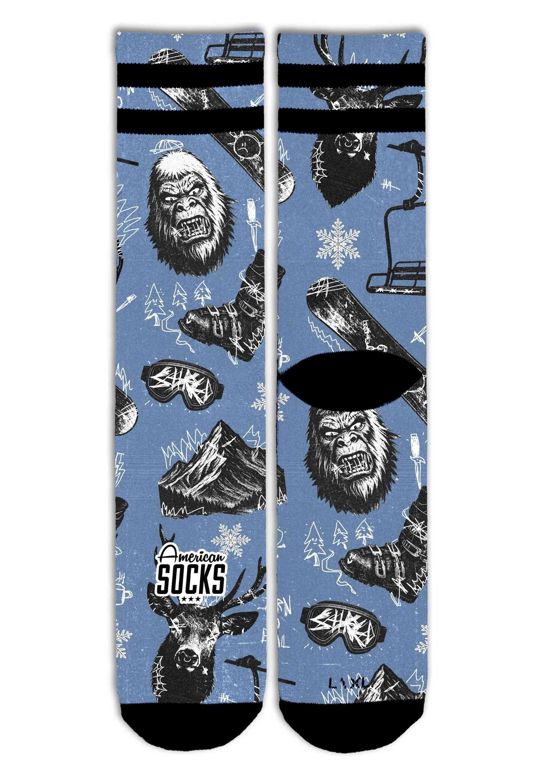 CALCETINES AMERICAN SOCKS AZULES POWDER SIGNATURE MID HIGH