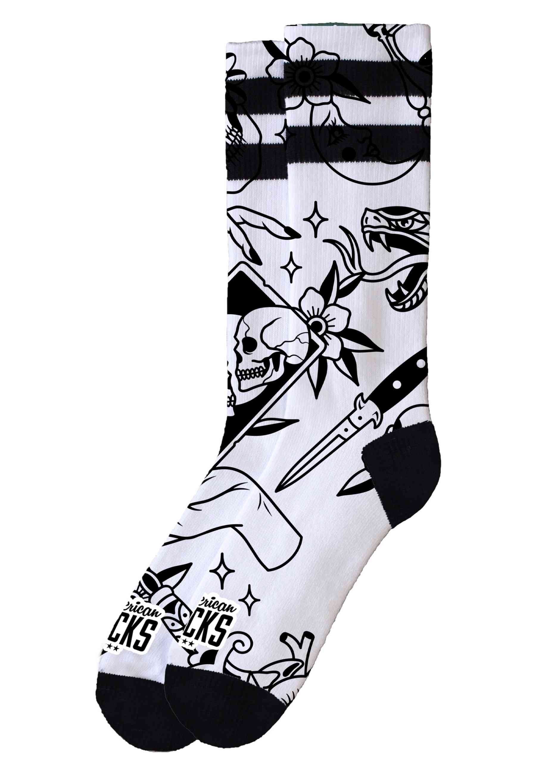 CALCETINES AMERICAN SOCKS BLANCOS DISMAL SIGNATURE MID HIGH